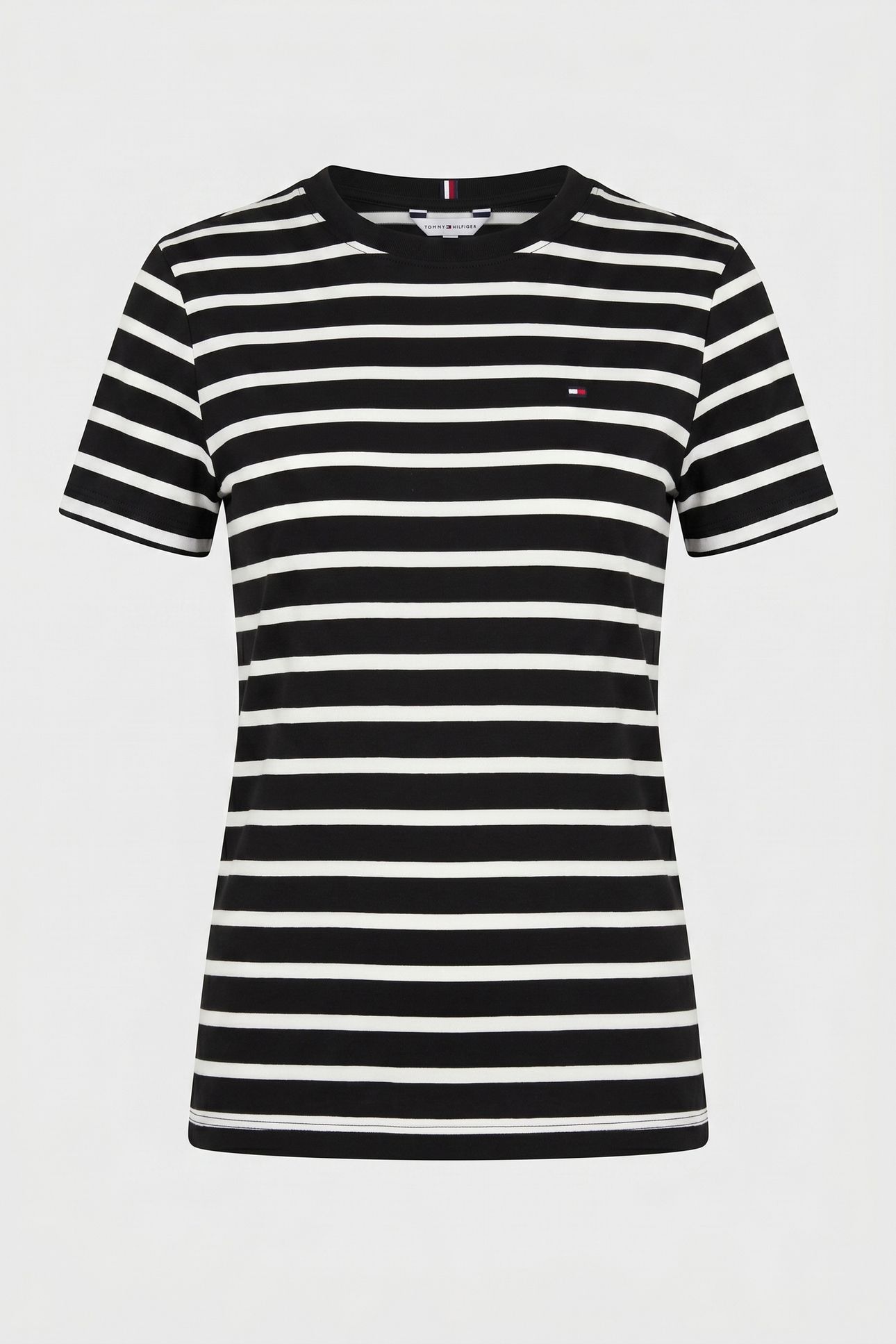 SLIM CODY CREW NECK SS BLACK/ECRU 3