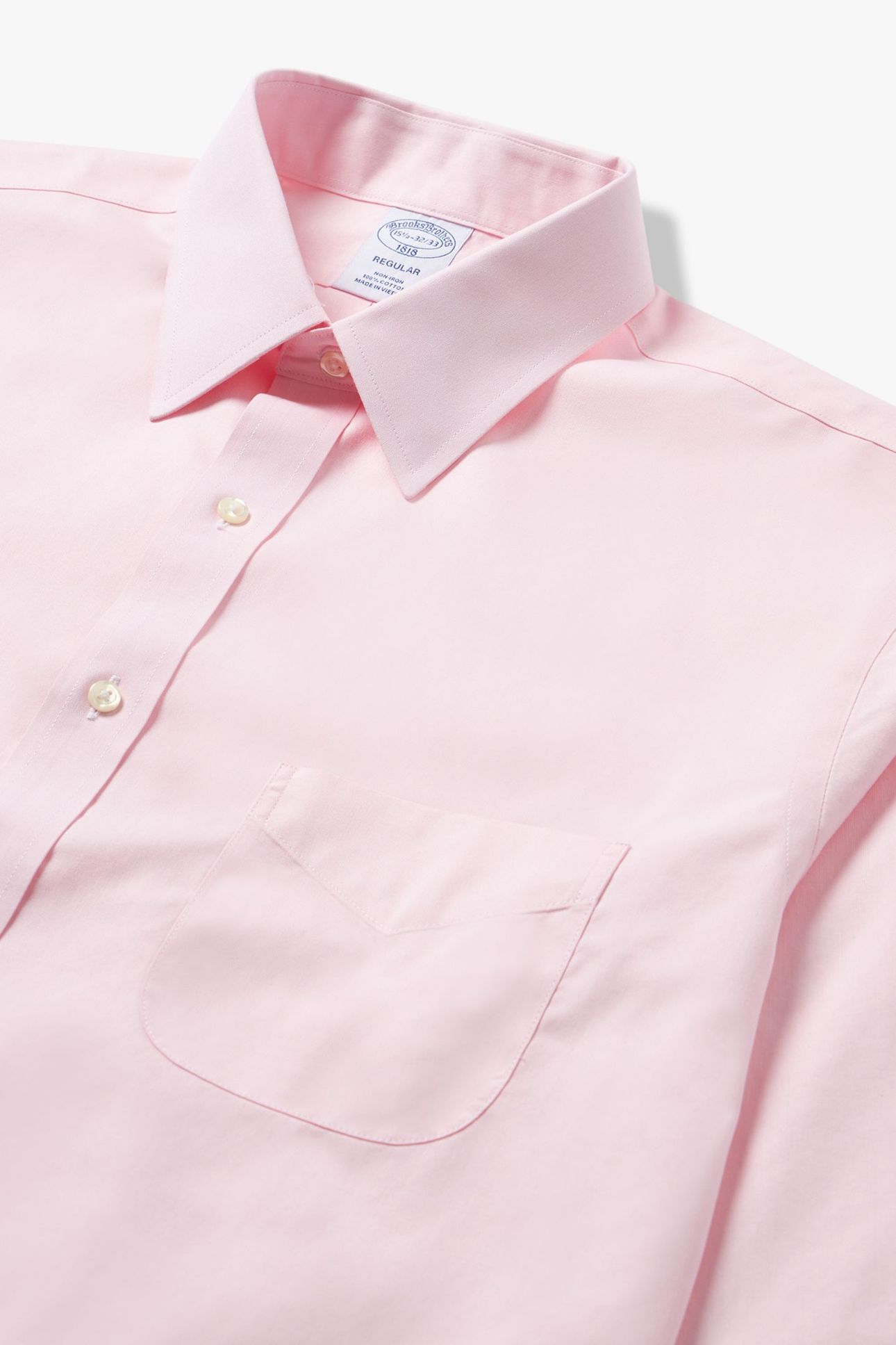NON-IRON REGULAR SOLID SHIRT MEDIUM PINK 3