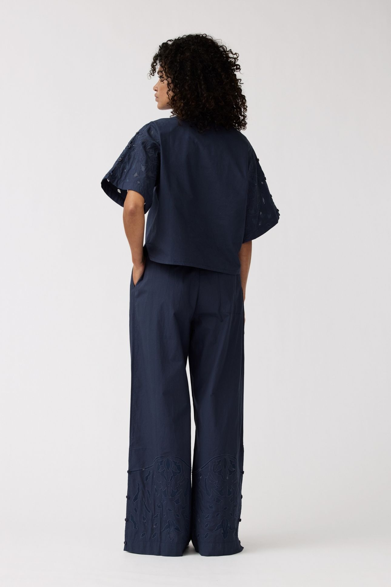PANTS MOONFLOWER EMBR NAVY 3