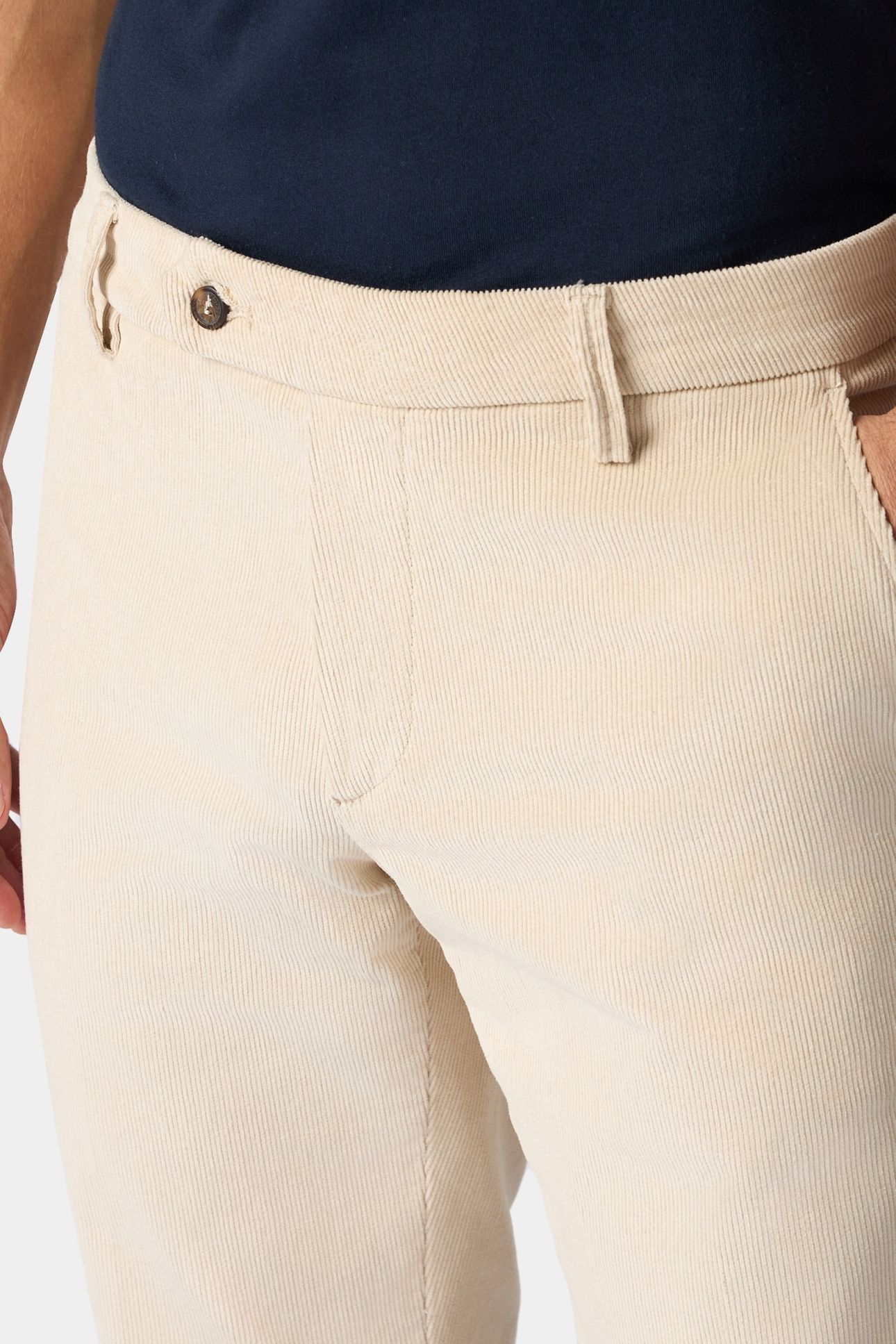 SLIM FIT COTTON CORDUROY CHINOS BEIGE 5