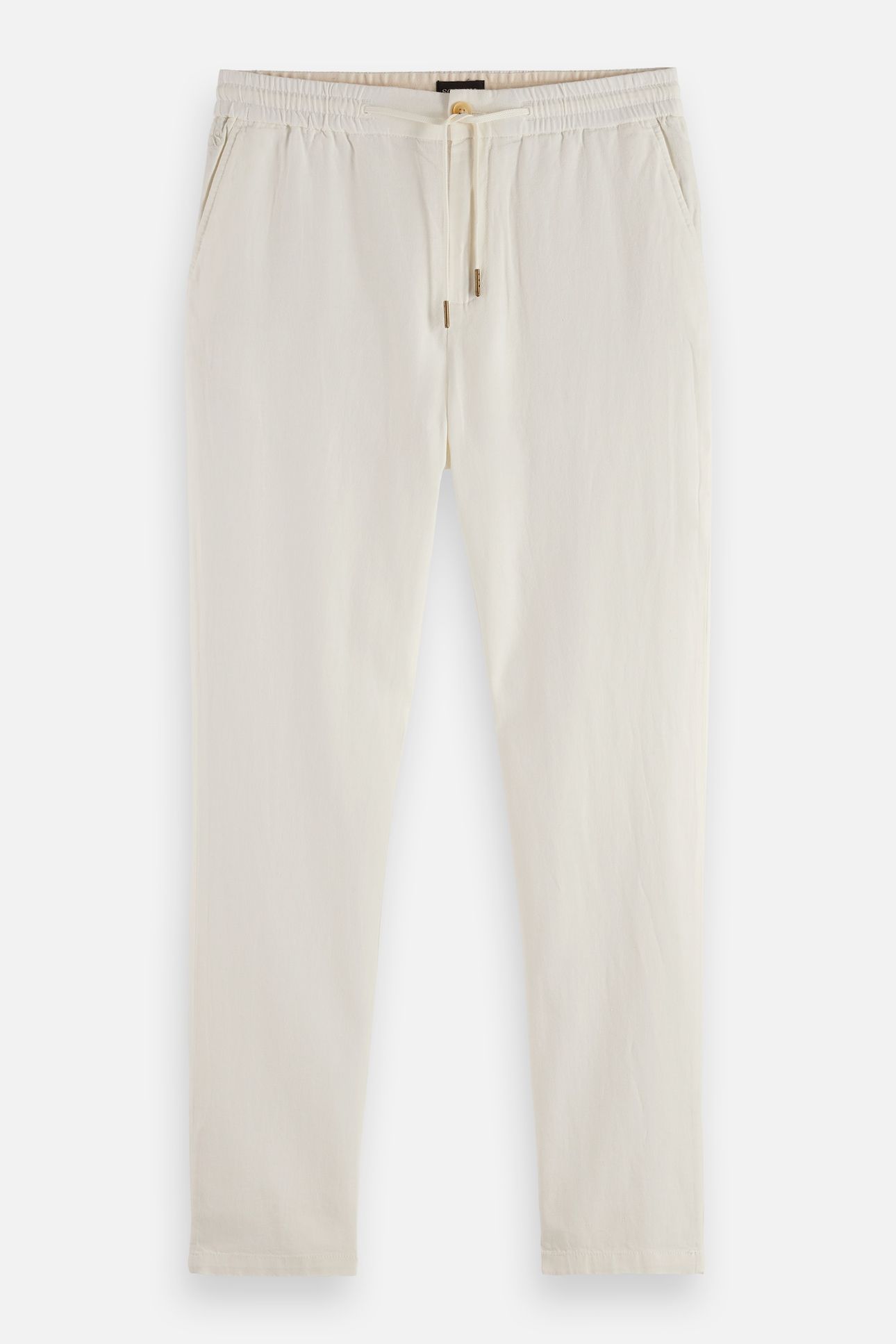 CORE - WARREN - COTTON/ LINEN TWILL JOGGER WHITE TRADITIONAL 4