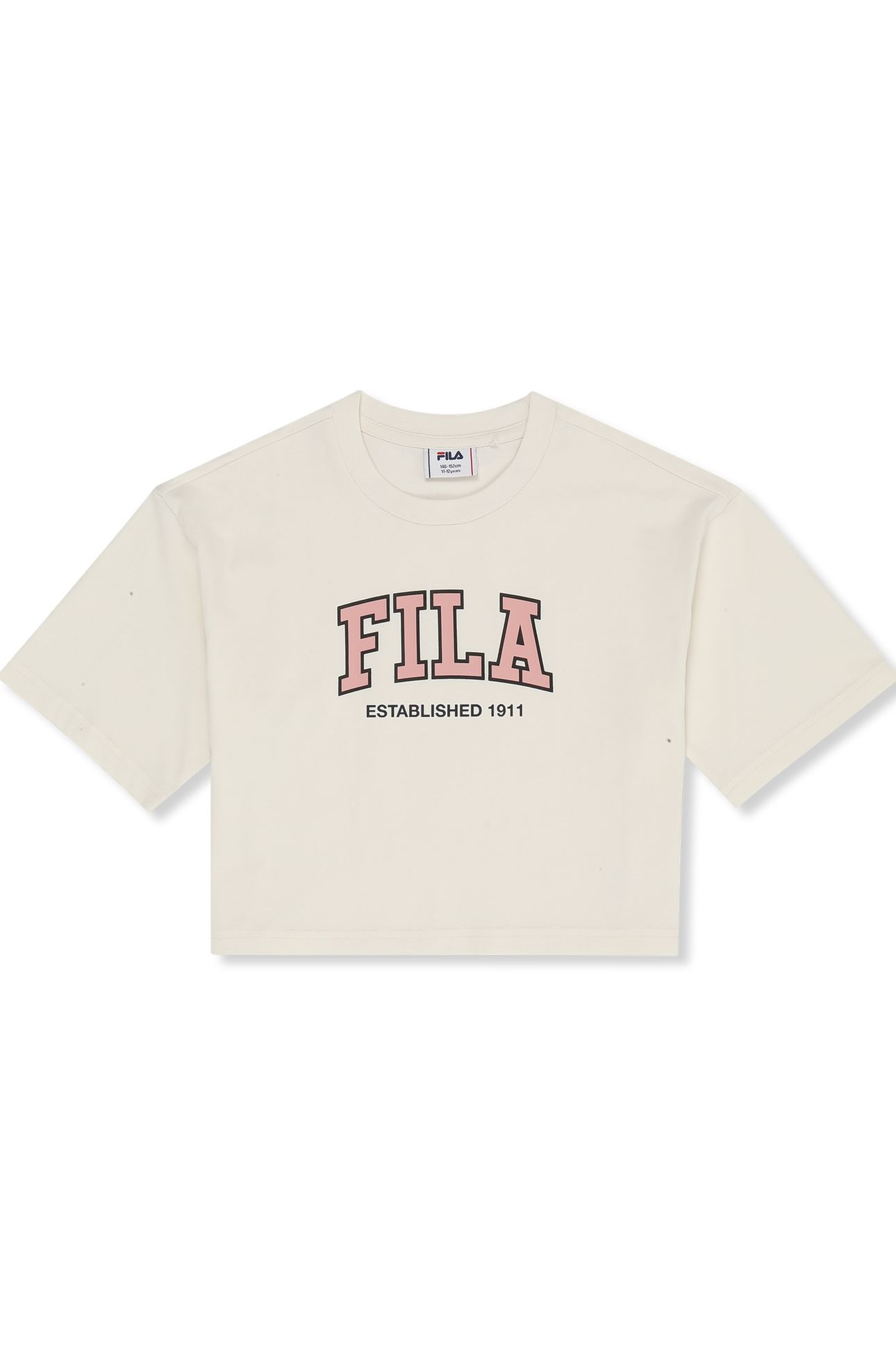 RIFREDI BOXY CROPPED GRAPHIC T-SHIRT EGRET 1