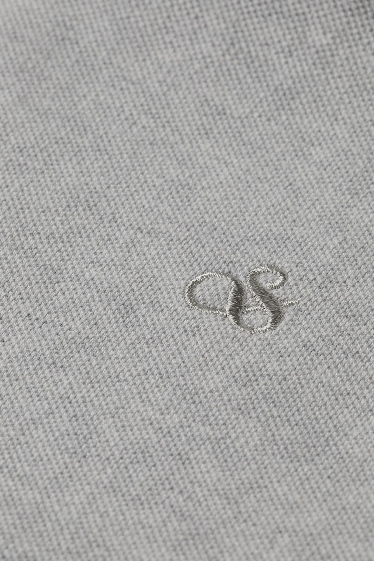 NOS CHEST LOGO REGULAR-FIT PIQUE POLO GREY MELANGE 7
