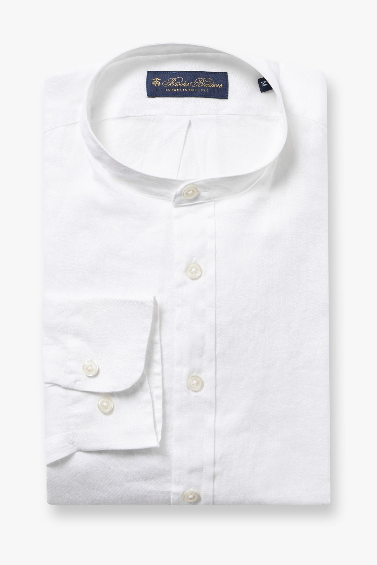 STAND COLLAR SHIRT LINEN WHITE 2