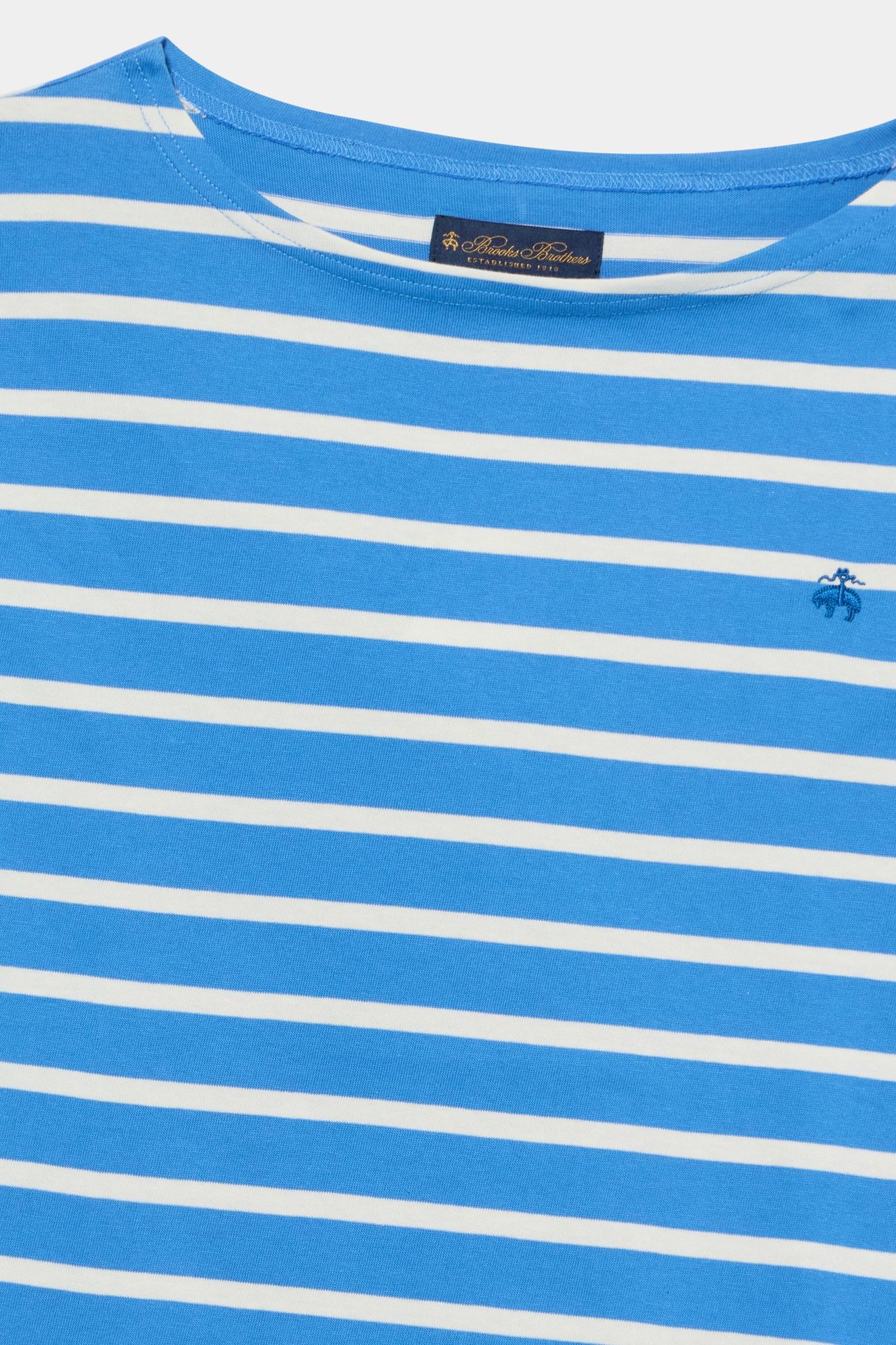 LOGOED T-SHIRT COTTON LIGHT BLUE 4