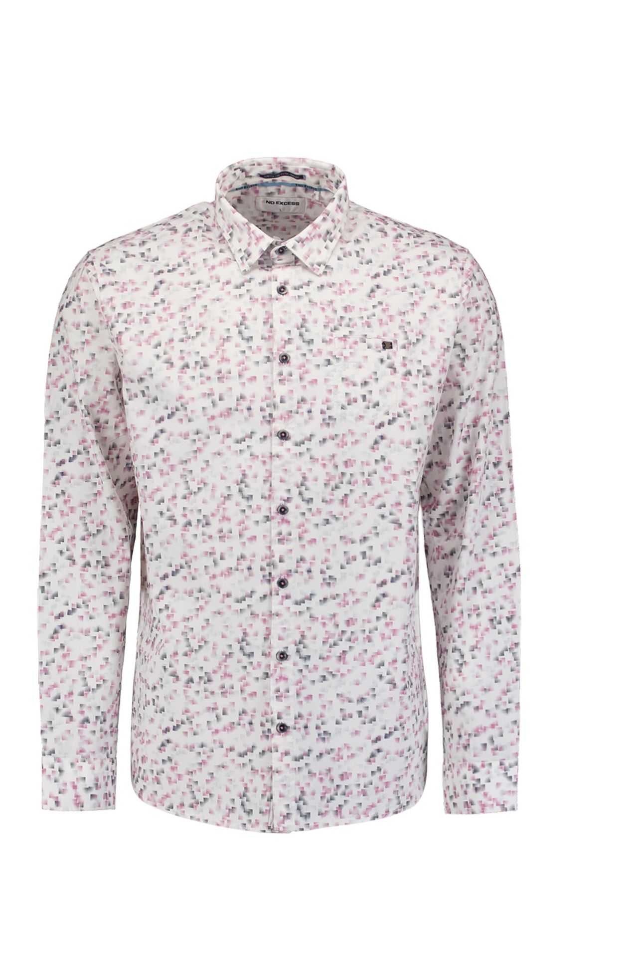 SHIRT STRETCH ALLOVER PRINTED MAUVE 1