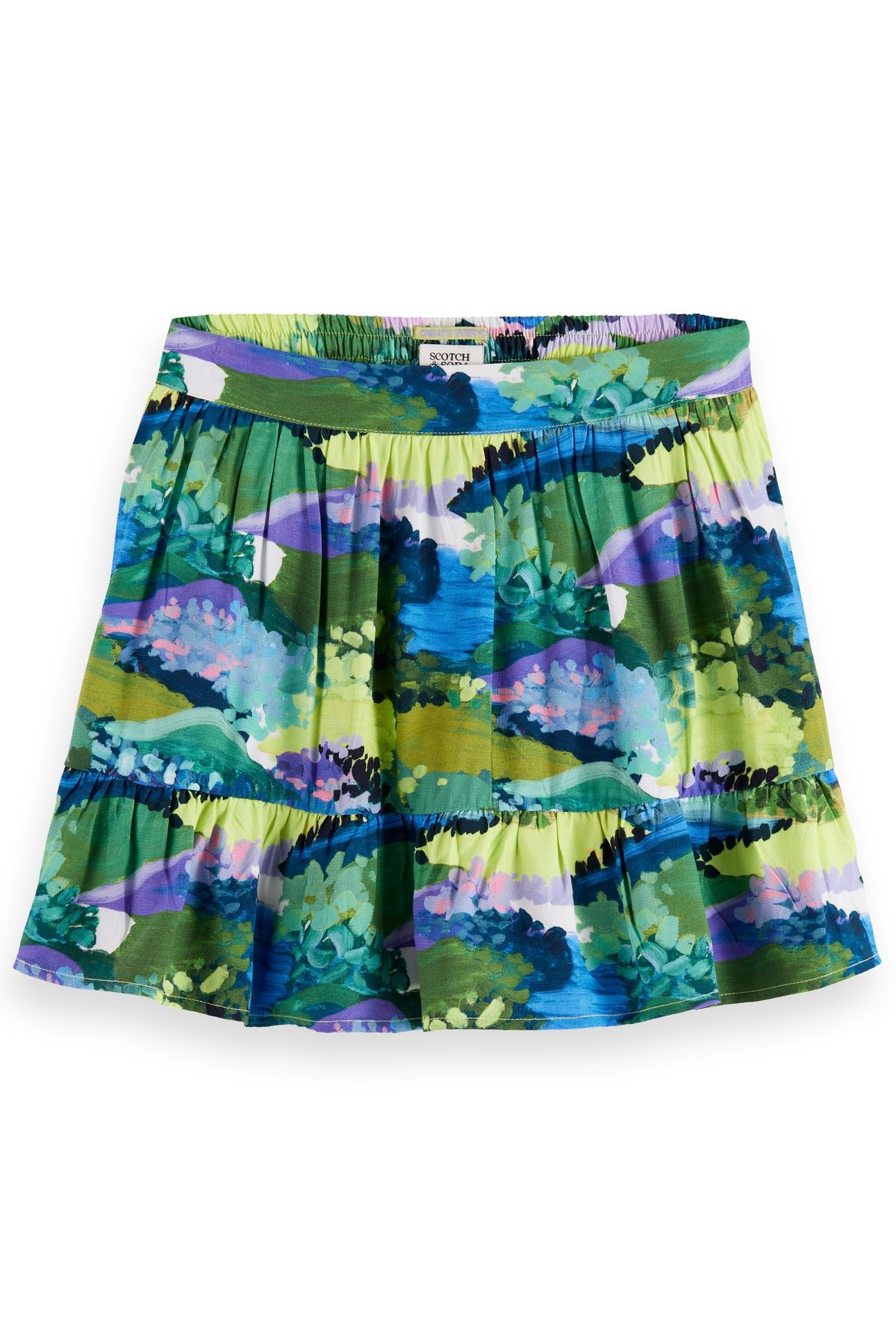 GIRL PRINTED VISCOSE SKIRT ARTY LANDSCAPE 1