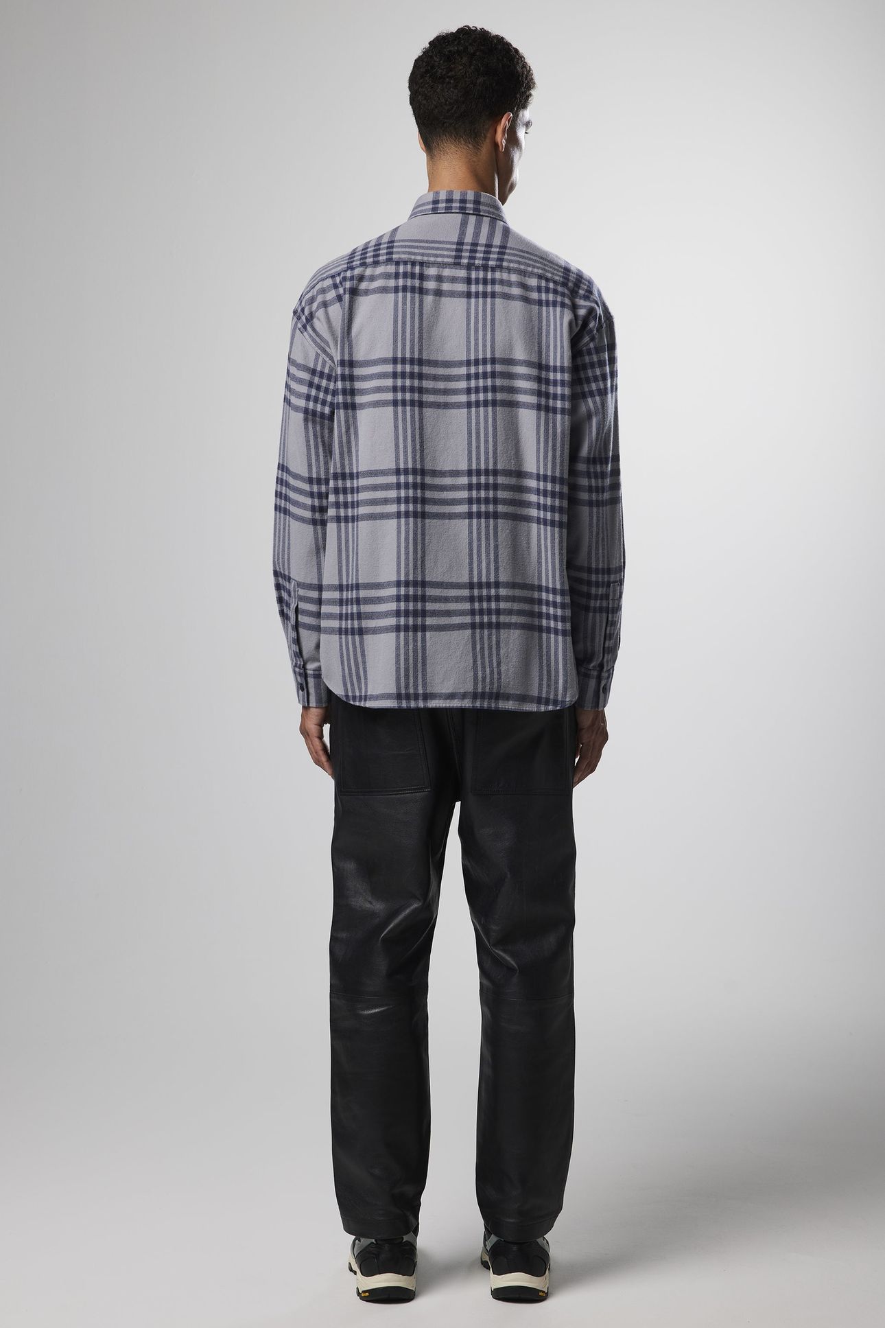 DEON WESTERN 5219 - LONG FIT SHIRT - GREY CHECK 2