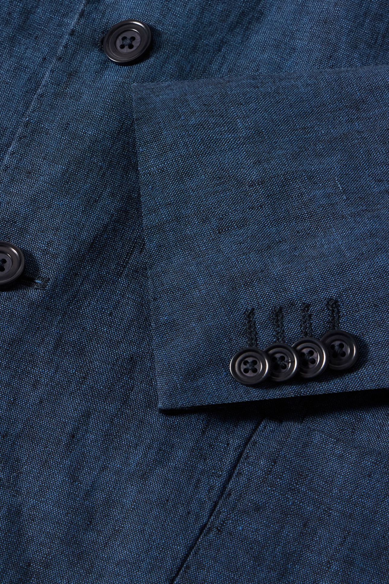LINEN SINGLE-BREASTED BLAZER DARK NAVY 6