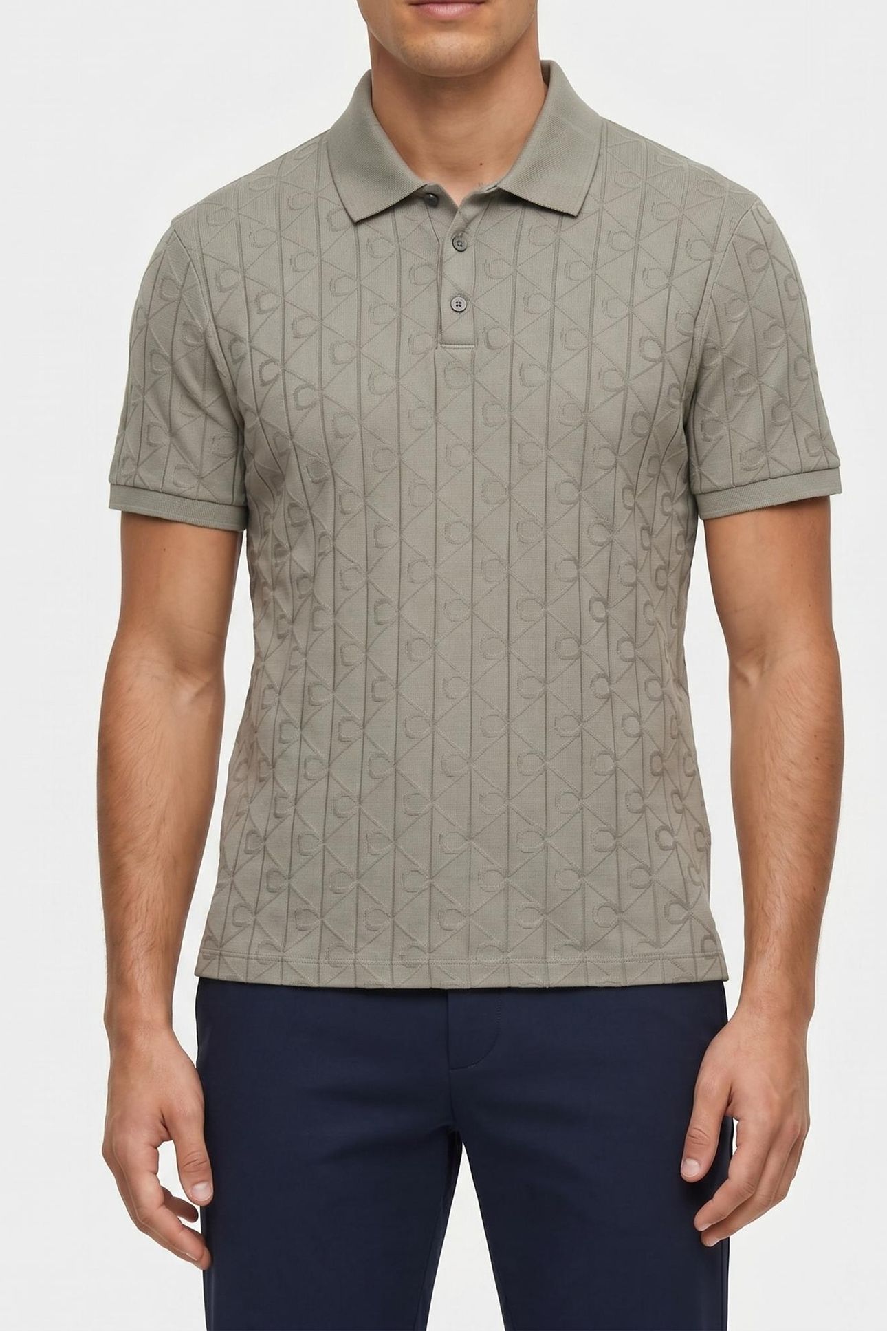 SS MERCERIZED POLO FOREST FOG 1