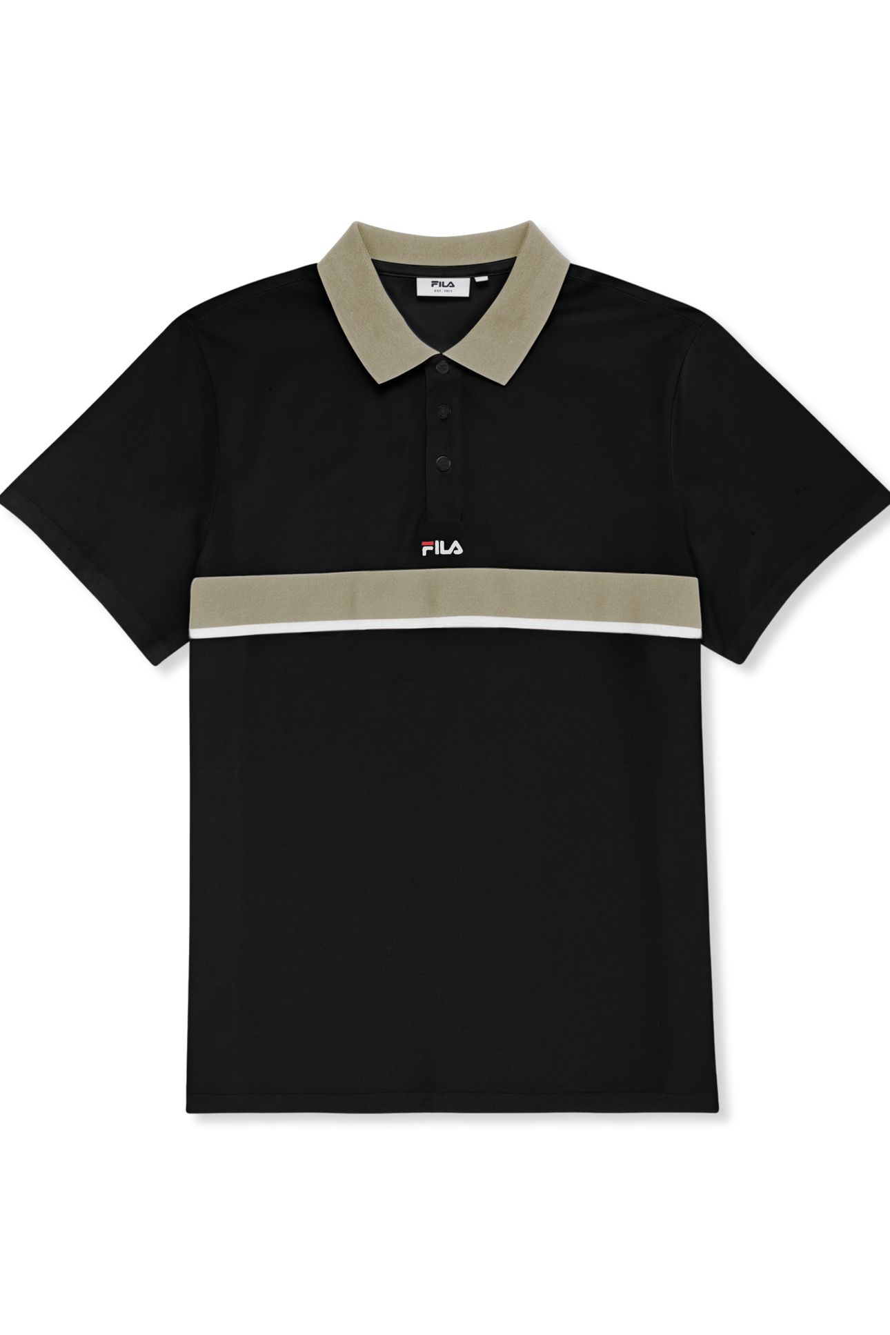 SAGANO RELAXED TAPED POLO SHIRT BLACK 4