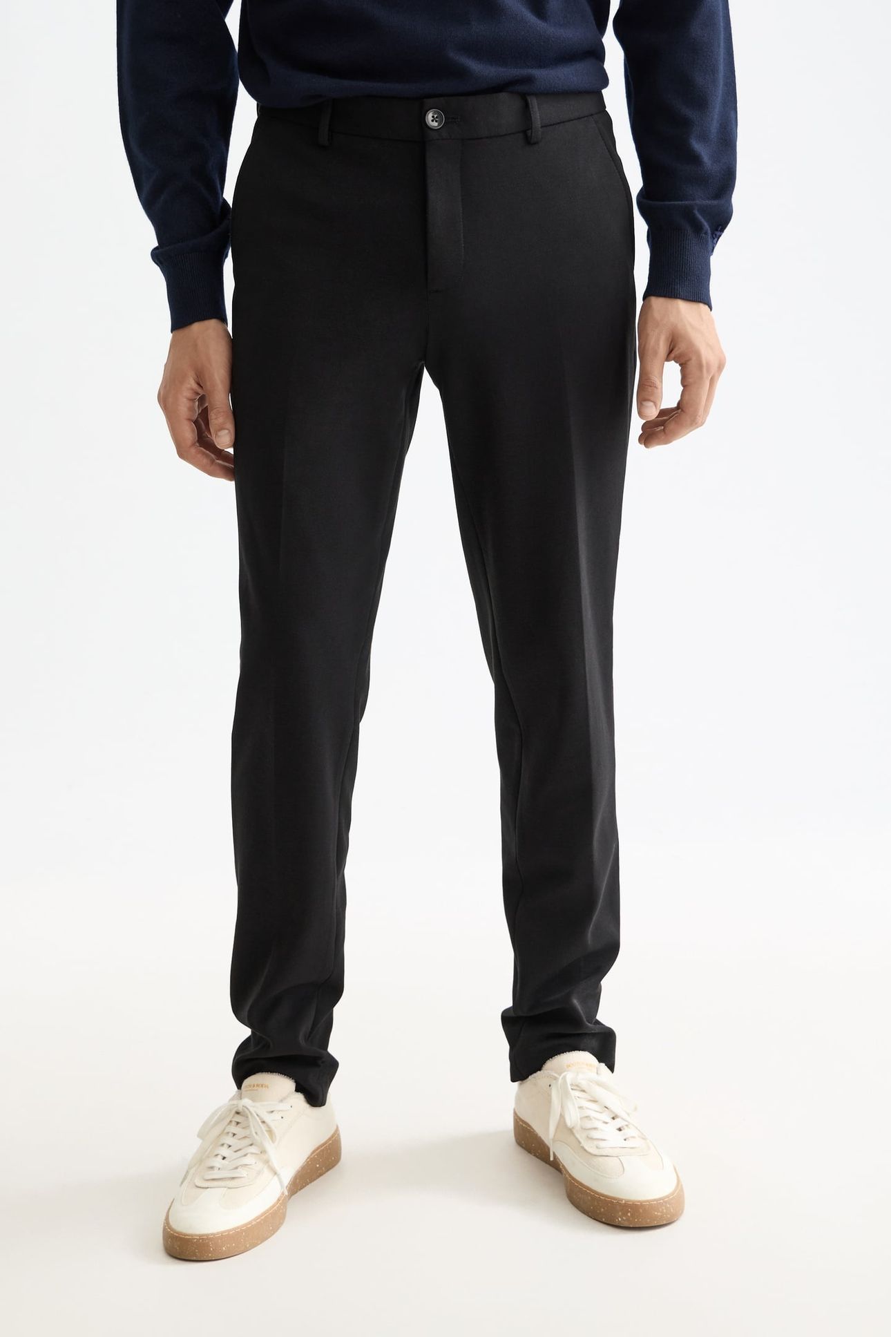CORE - MOTT - TAILORED KNITTED YARN DYED CHINO BLACK 1