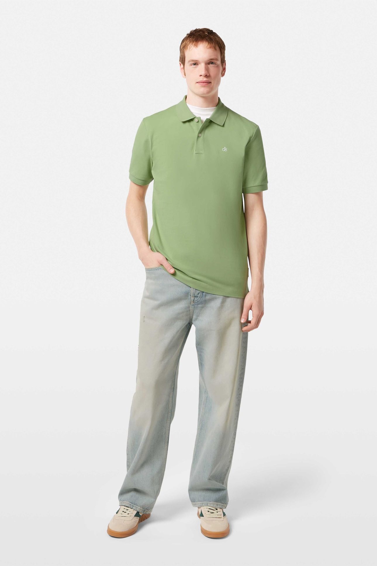 SEASONAL CORE - COTTON PIQUE REGULAR FIT POLO PISTACHIO 2