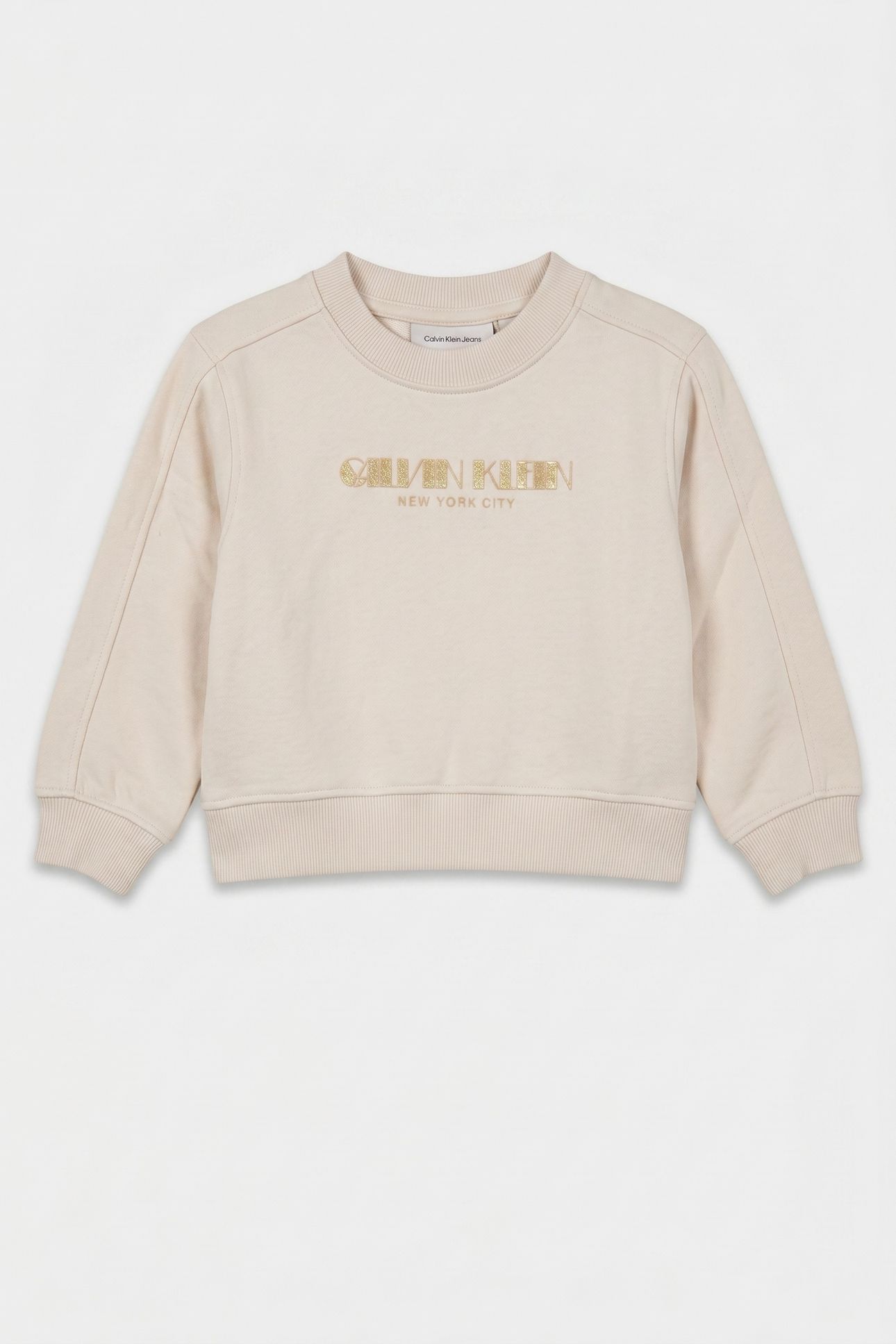 GIRLS GLITTER SWEATSHIRT WHITECAP GRAY 2