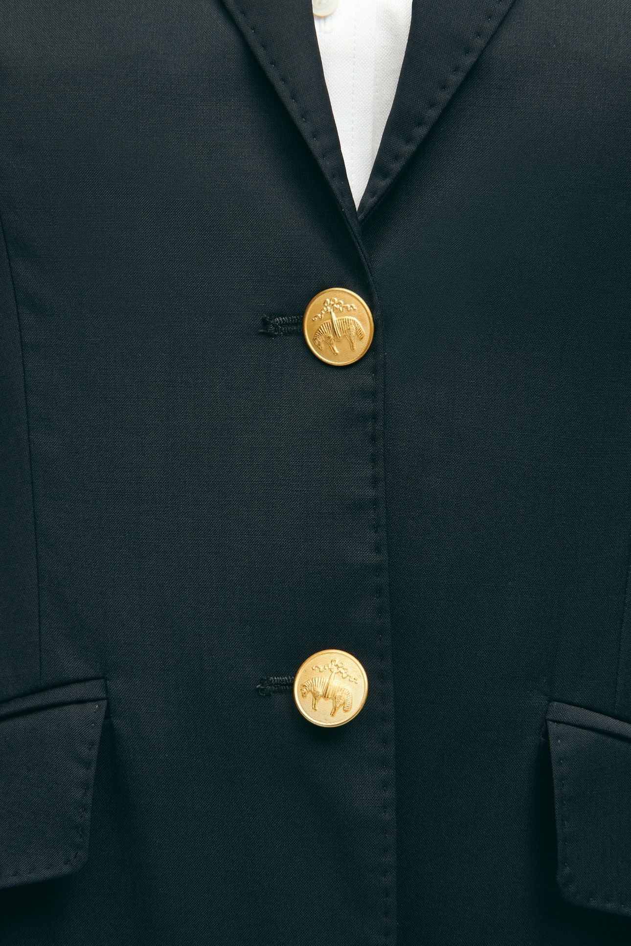 WOOL BLAZER WITH GOLD SHANK BUTTONS NAVY 5