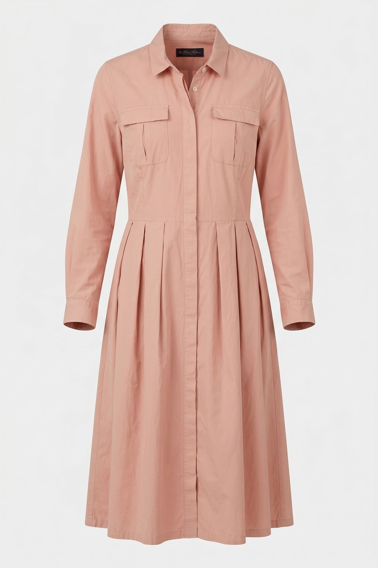 SHIRT DRESS W/POCKETS COTTON SALMON 4