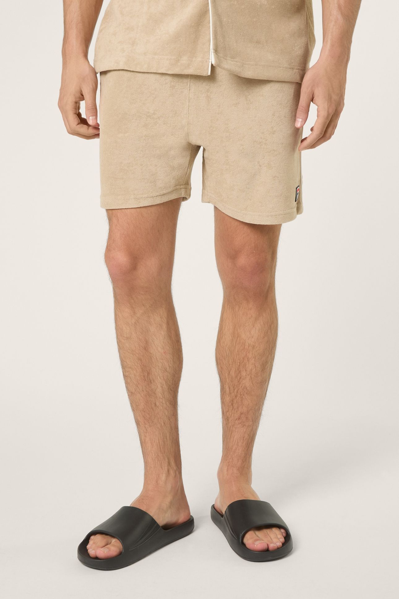 EMPOLI REGULAR TOWELLING SHORTS WHITE PEPPER 1