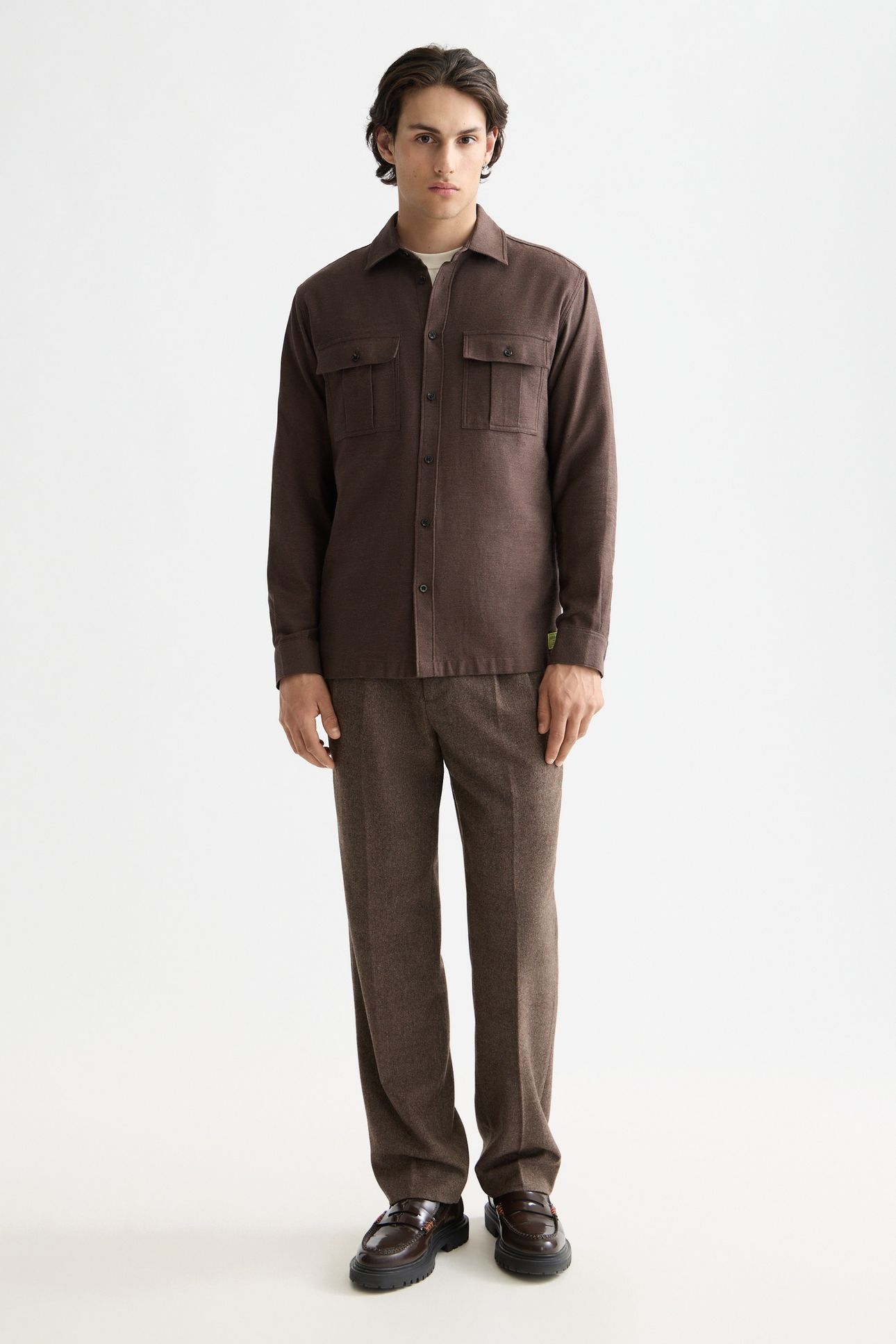 MELANGE RELAXED-FIT SHIRT DEMITASSE MELANGE 3