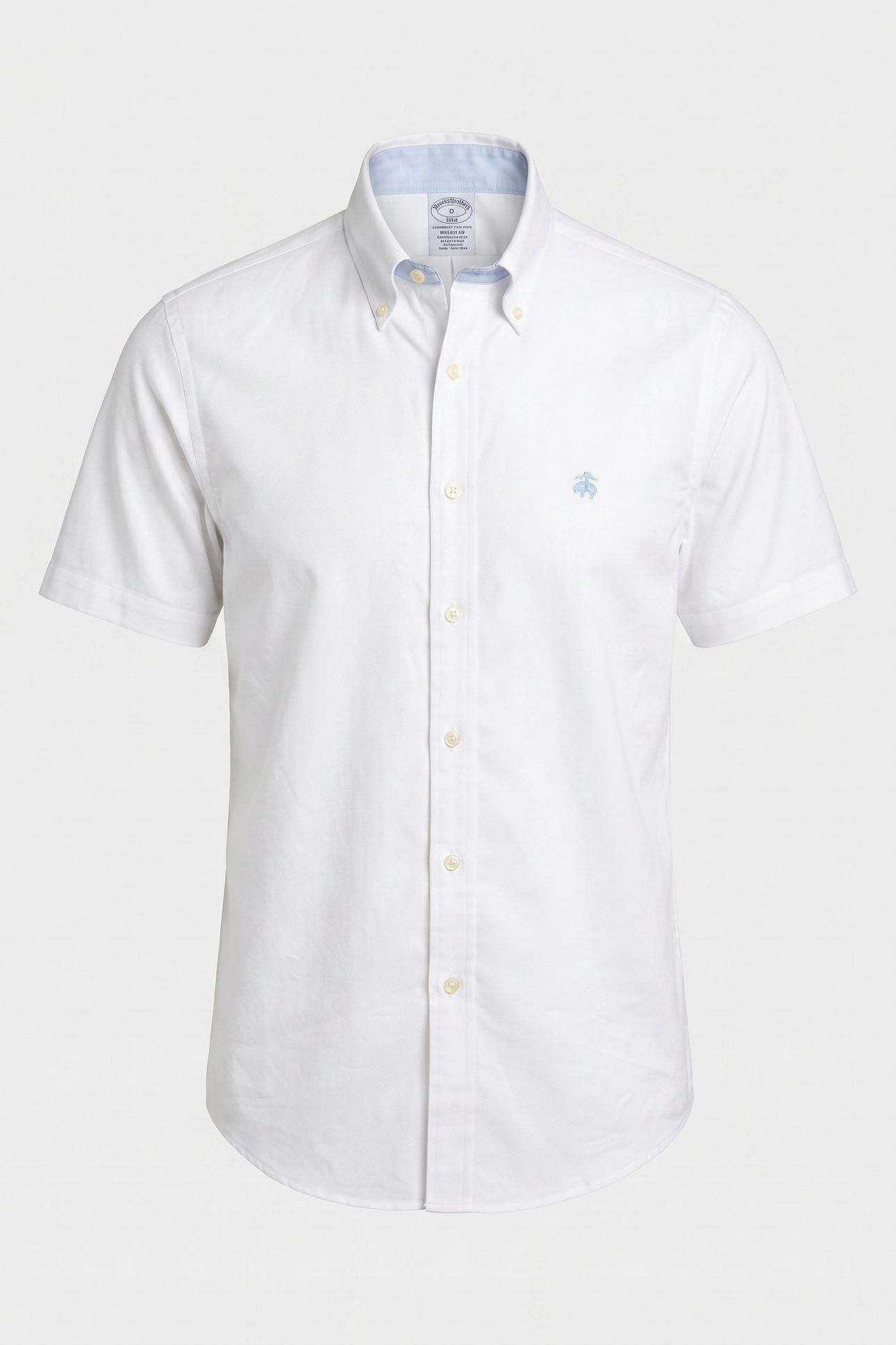 NON-IRON OXFORD STRETCH SOLIDS REGULAR OPEN WHITE 4