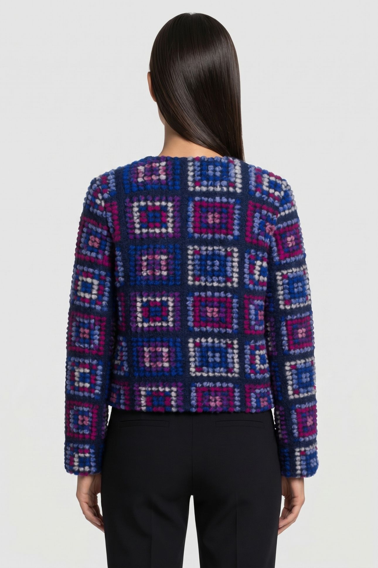 BOUCLÉ JACKET MIDNIGHT BLUE 2