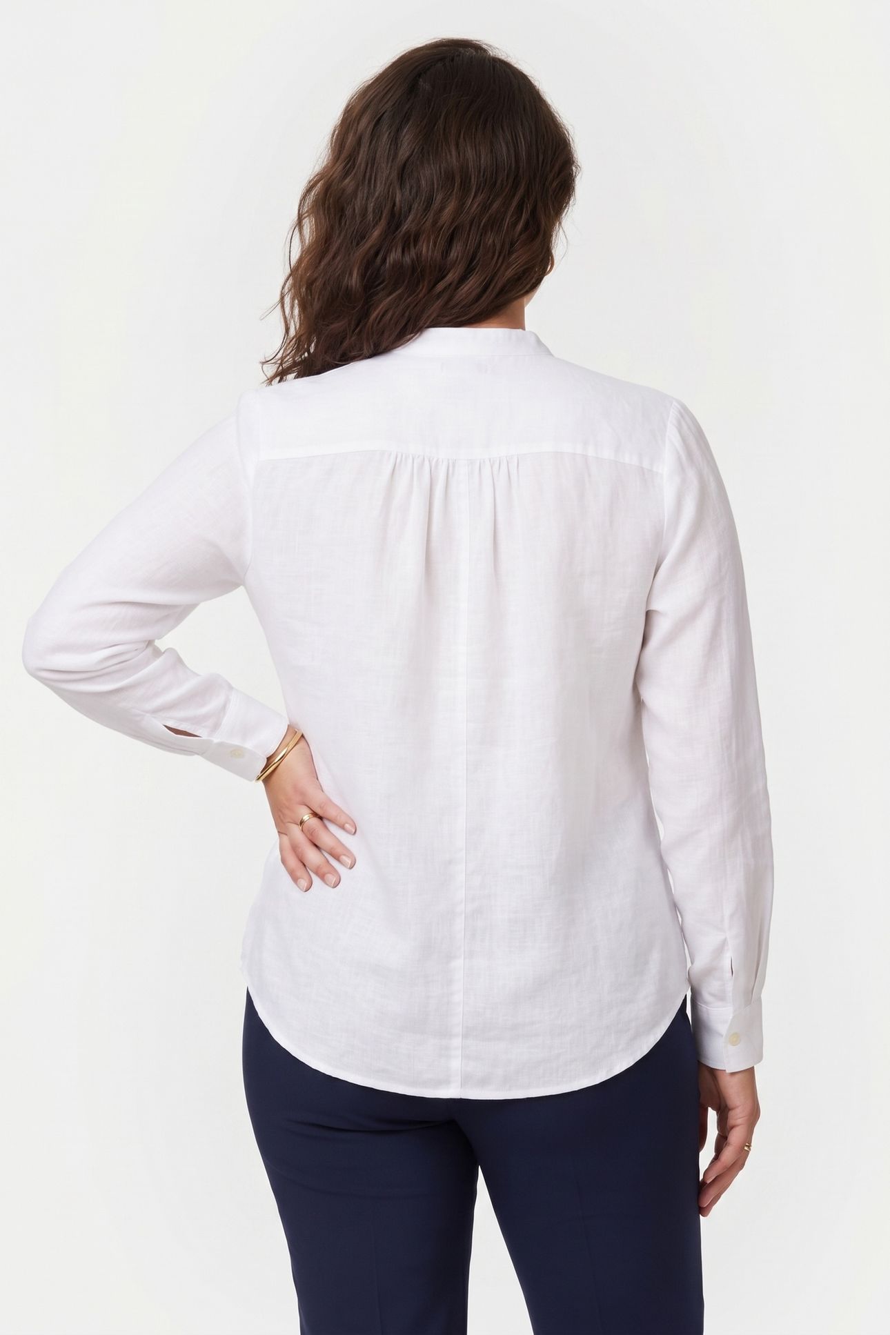COREAN COLLAR SHIRT LINEN WHITE 2