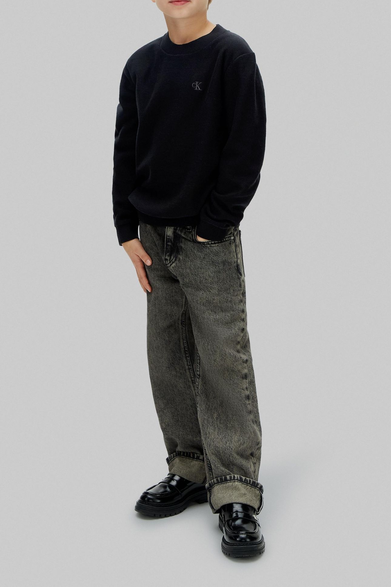 BOYS BASIC SWEATER CK BLACK 1