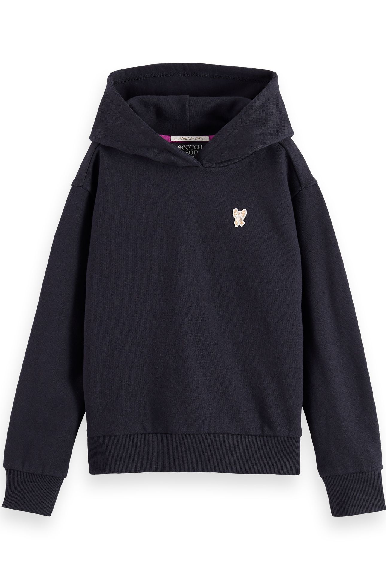 GIRL RELAXED-FIT HOODIE WITH BACK ARTWORK ANTHRACITE 1