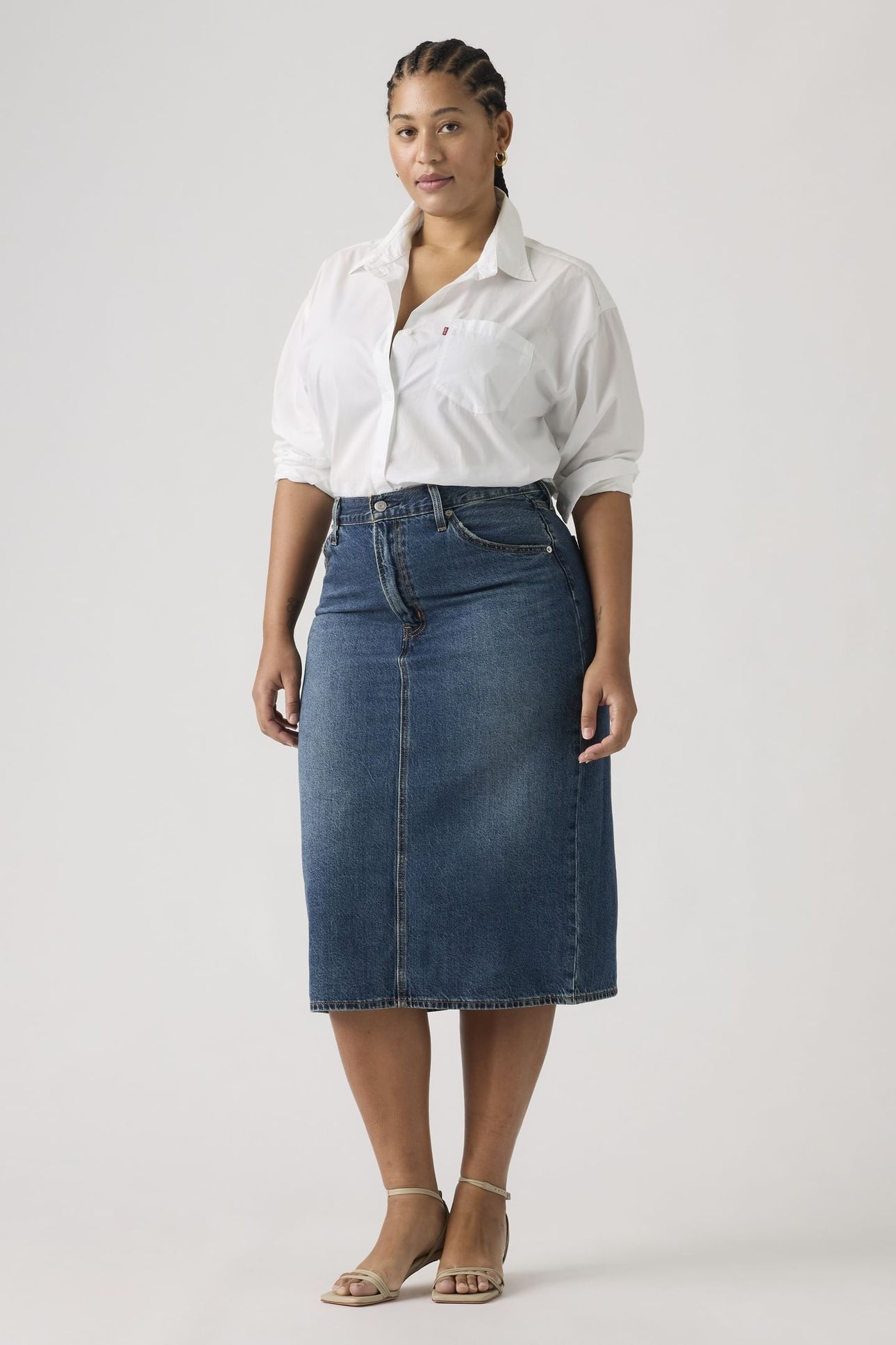 HIGH RISE BACK SLIT SKIRT 1