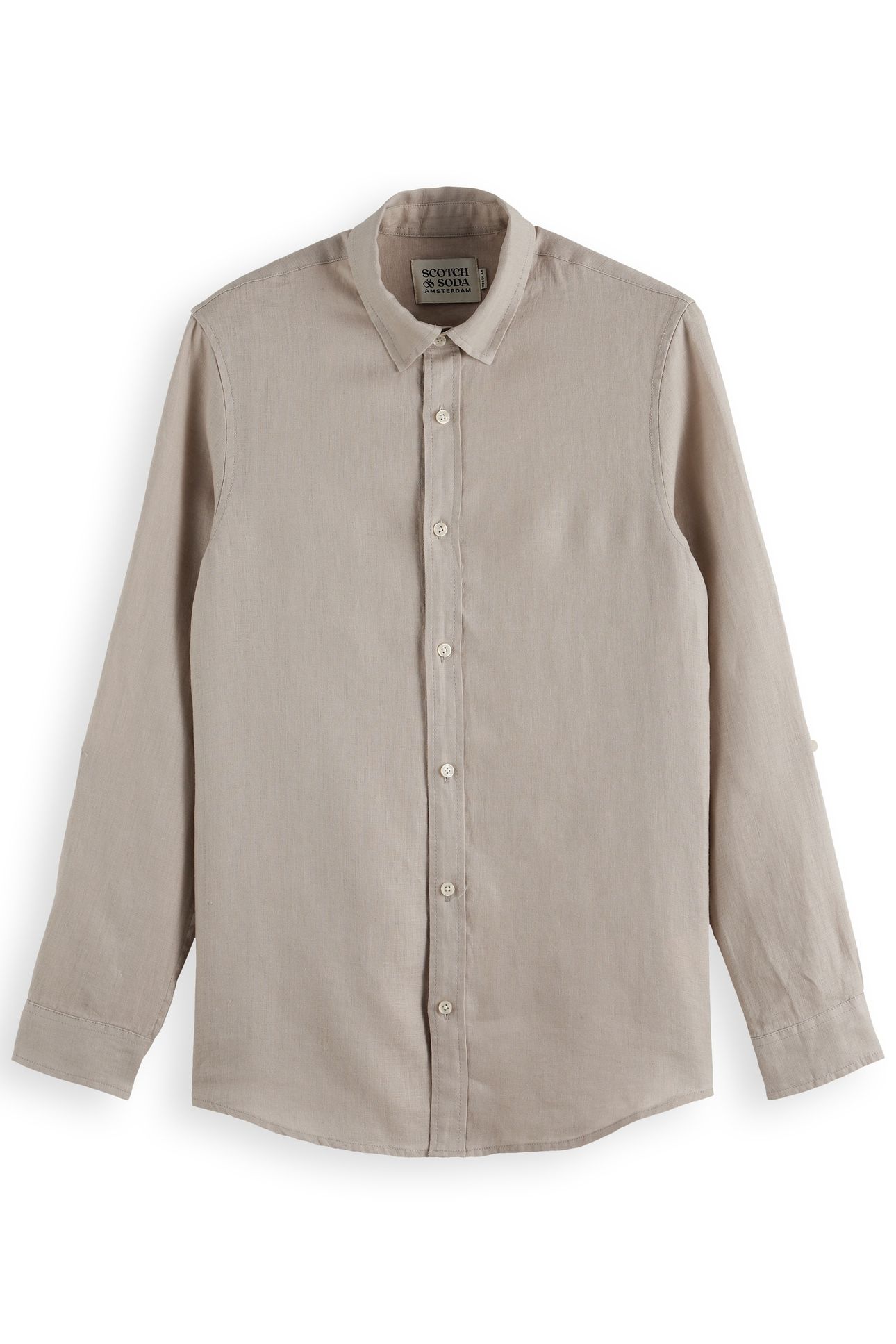 SEASONAL CORE - REGULAR FIT LINEN SHIRT HIGHWAY GREY 5