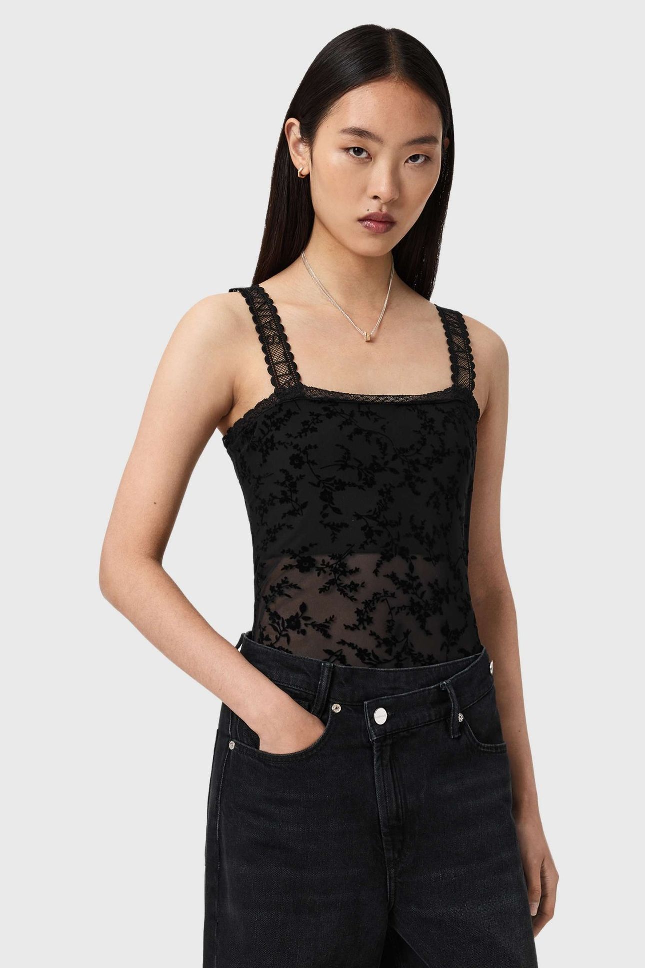 CHARLI FLOCKED BODY BLACK 5