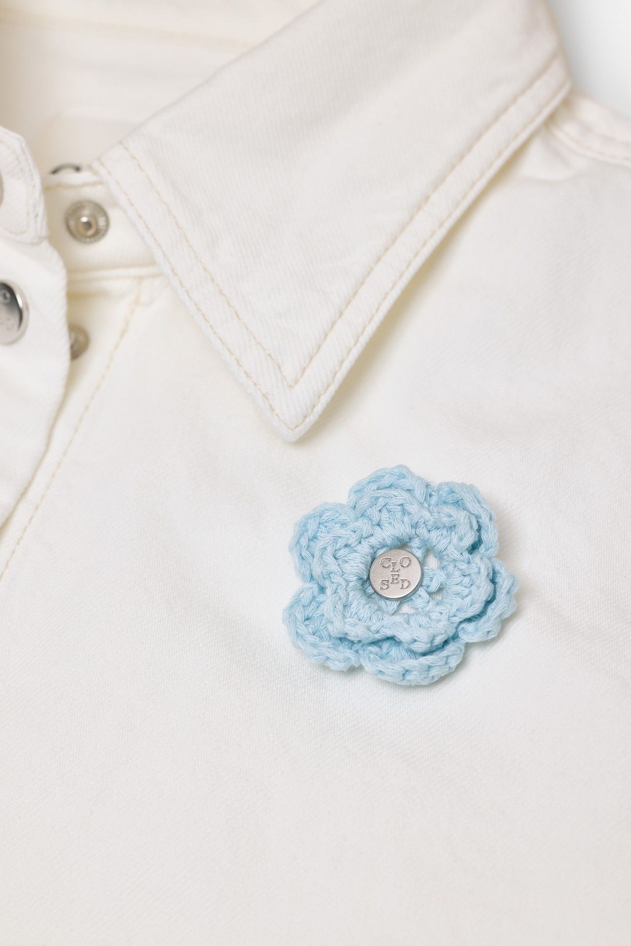 SHORT SLEEVE DENIM SHIRT ECRU 8