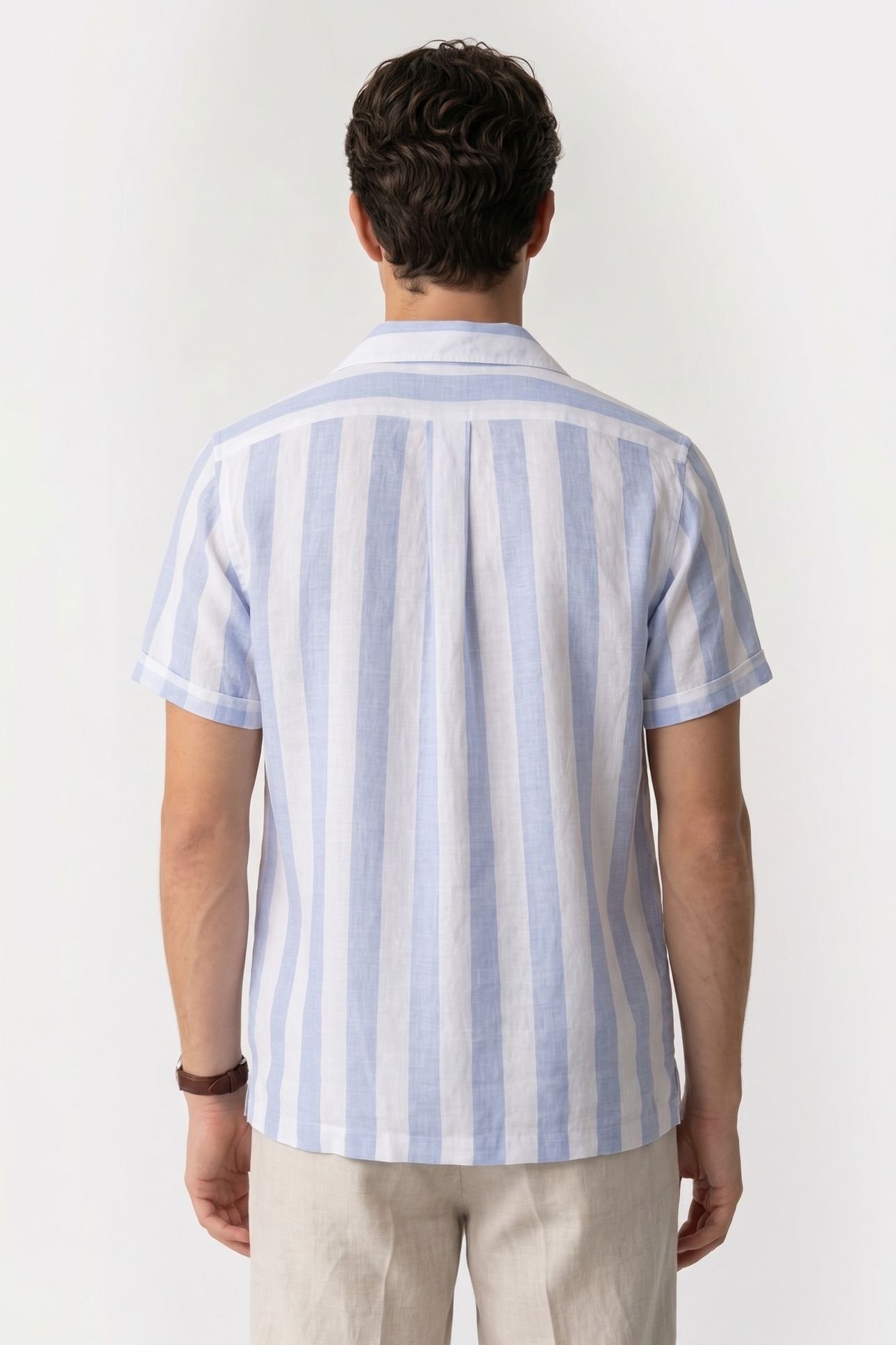 CASUAL LINEN SHIRT BLUE 2