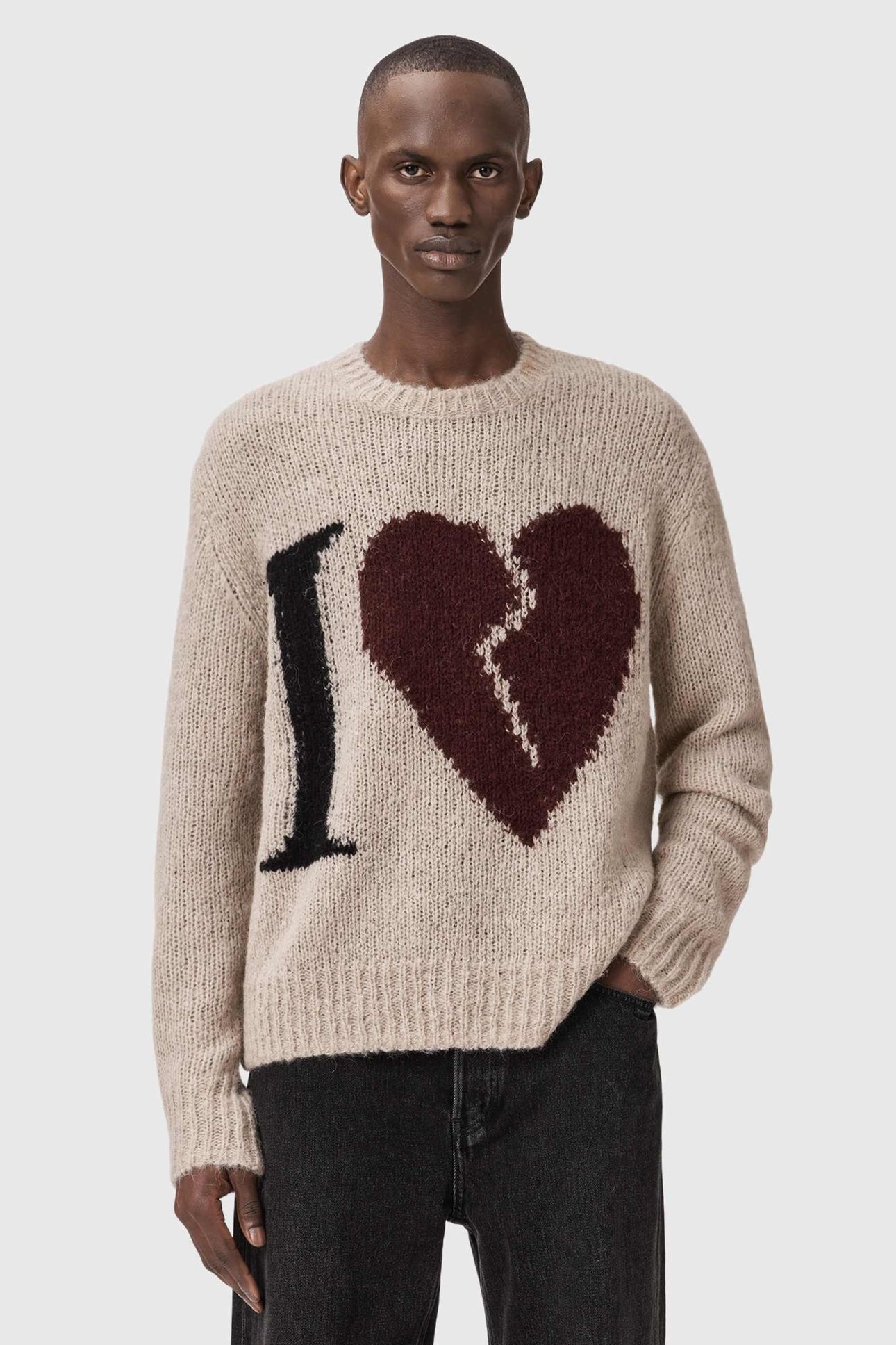 LOVER KNIT CREW PEBBLE BROWN 2