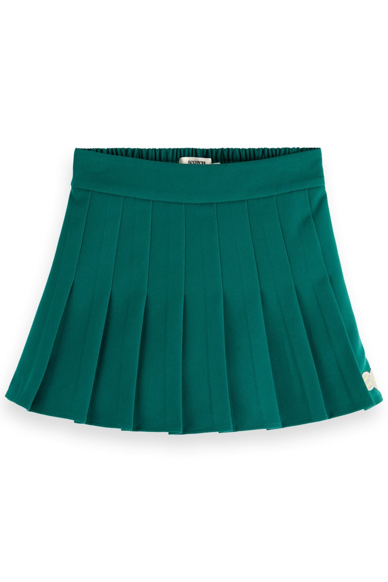 GIRL PLEATED TENNIS SKORT PITCH GREEN 1