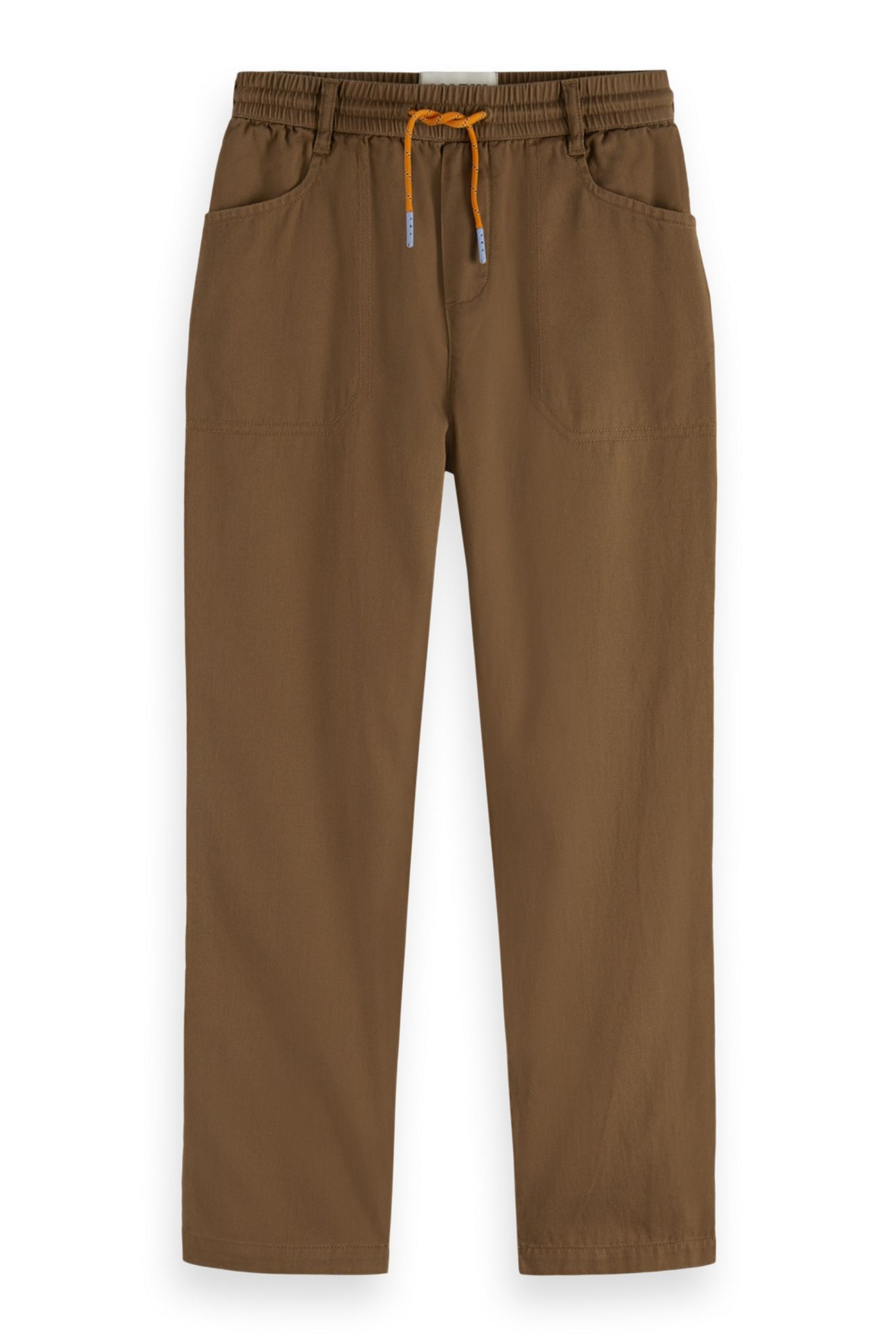 BOY LOOSE-TAPERED FABRIC DYED WORKER PANTS GOLDEN BROWN 1