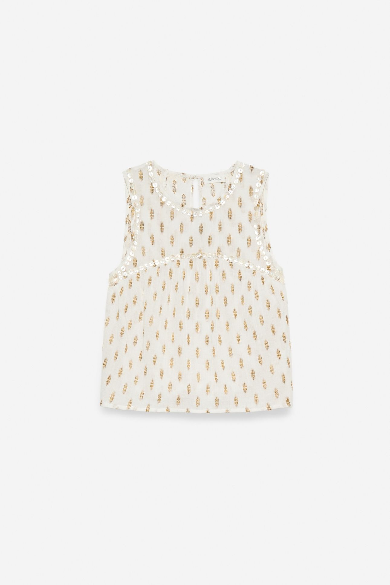 TOP CHLOE OFF WHITE / GOLD 5