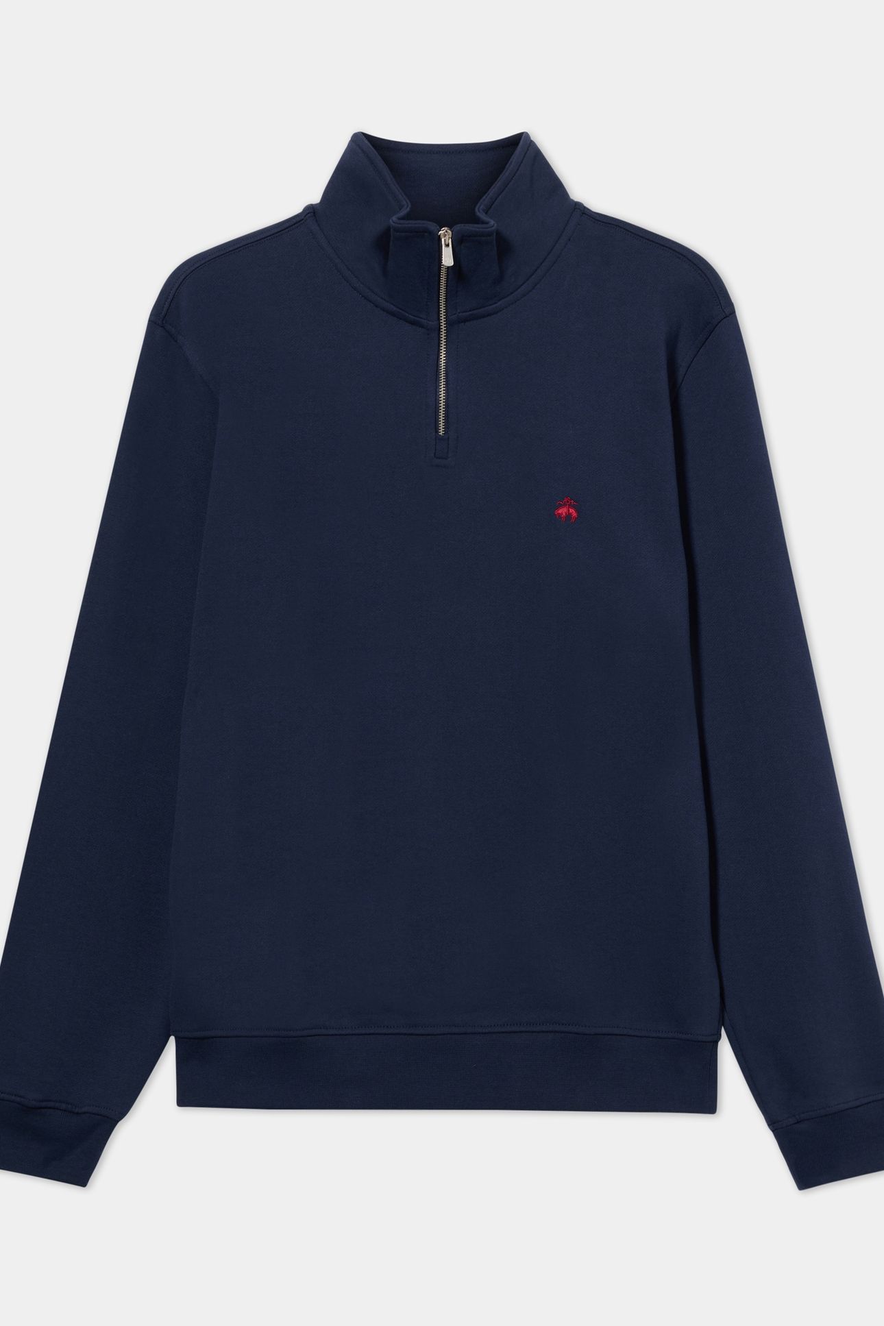 PLAIN HALF-ZIP SWEATSHIRT COTTON NAVY 3