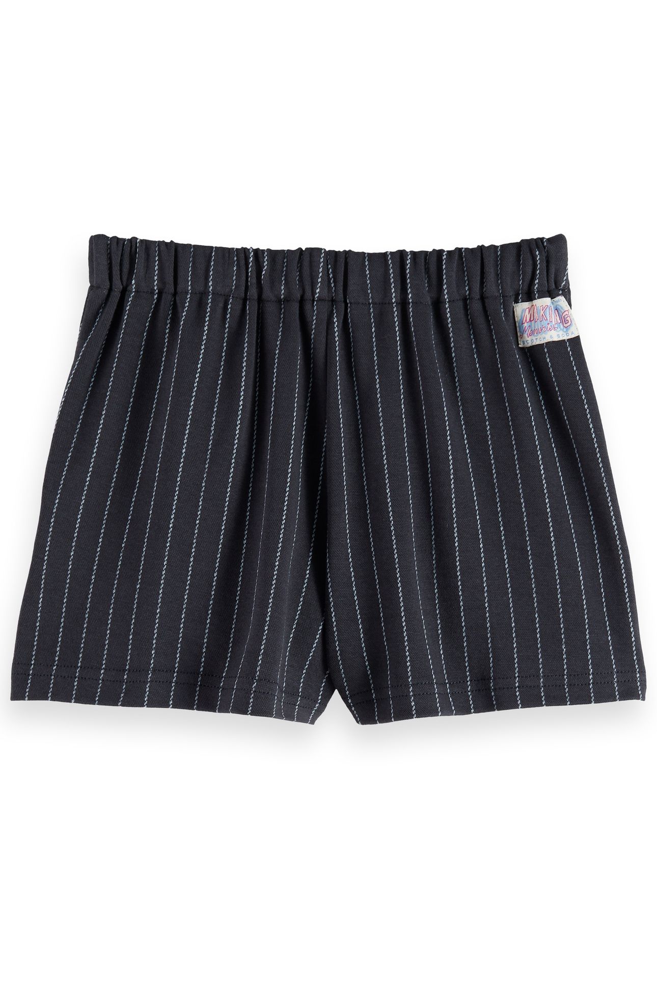 GIRL PINSTRIPE SKORT CHARCOAL CERULEAN PINSTRIPE 2