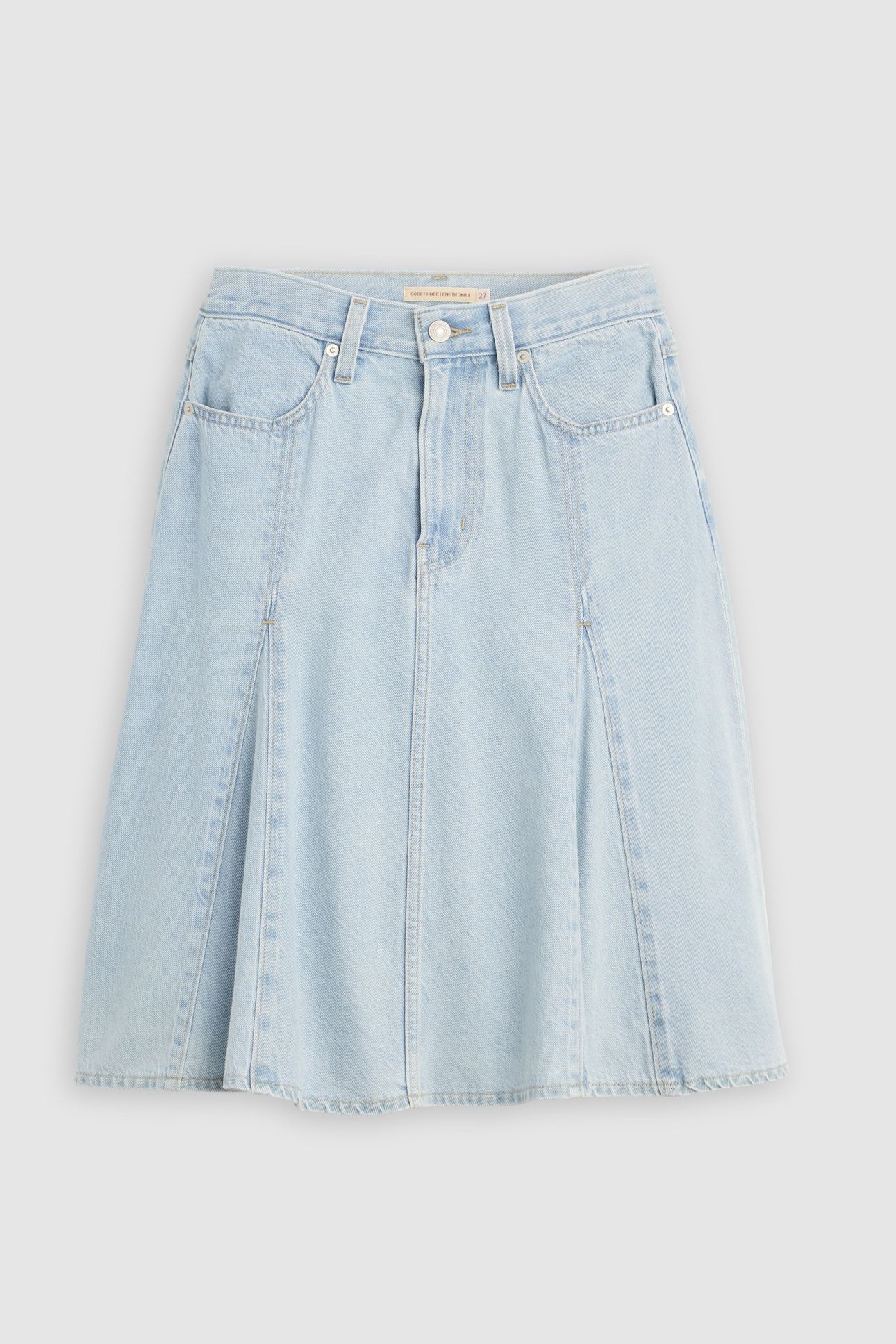 GODET KNEE LENGTH LIGHTWEIGHT SKIRT 6