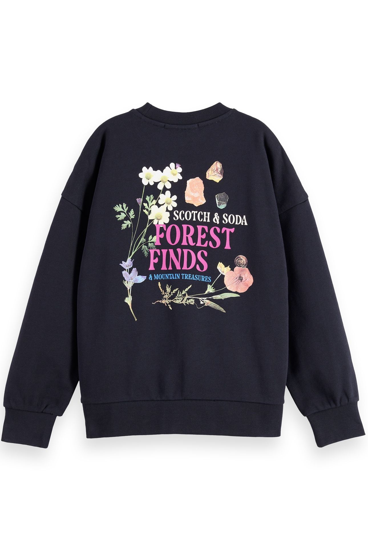 GIRL LOOSE-FIT SWEATSHIRT WITH BACK ARTWORK ANTHRACITE 2