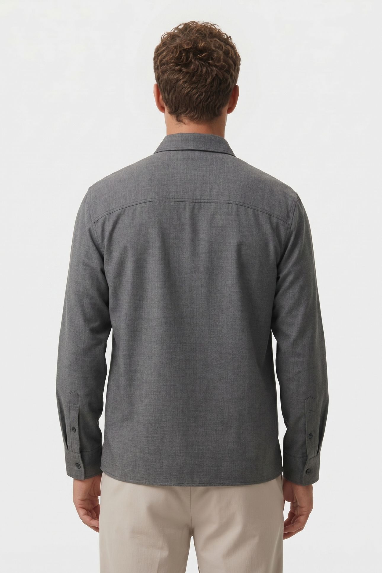 LS MELANGE EASY SHIRT CHARCOAL HEATHER 2