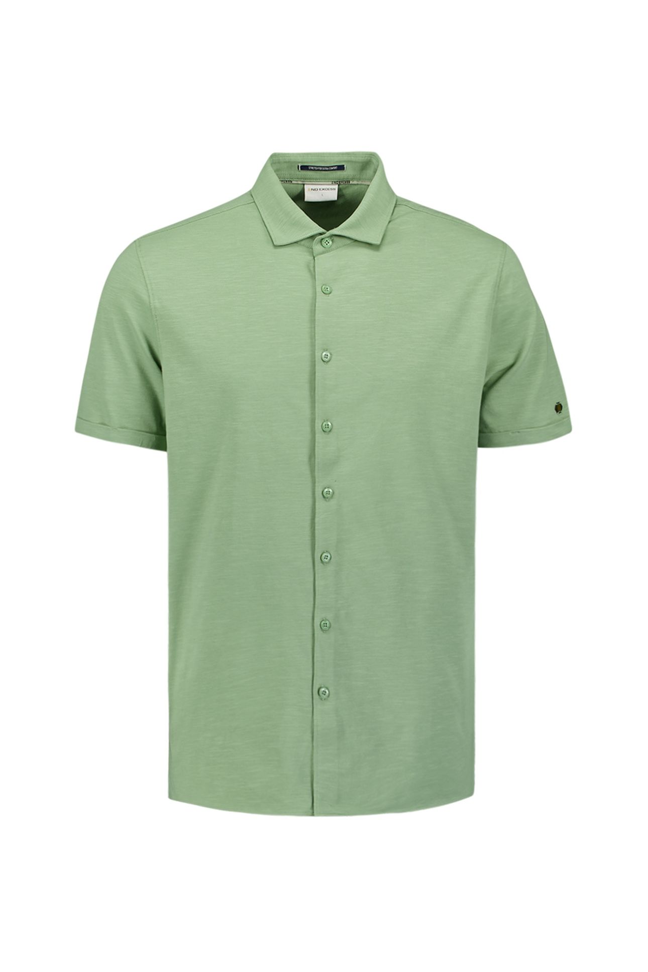 SHIRT SHORT SLEEVE SLUB JERSEY STRETCH GREEN 5