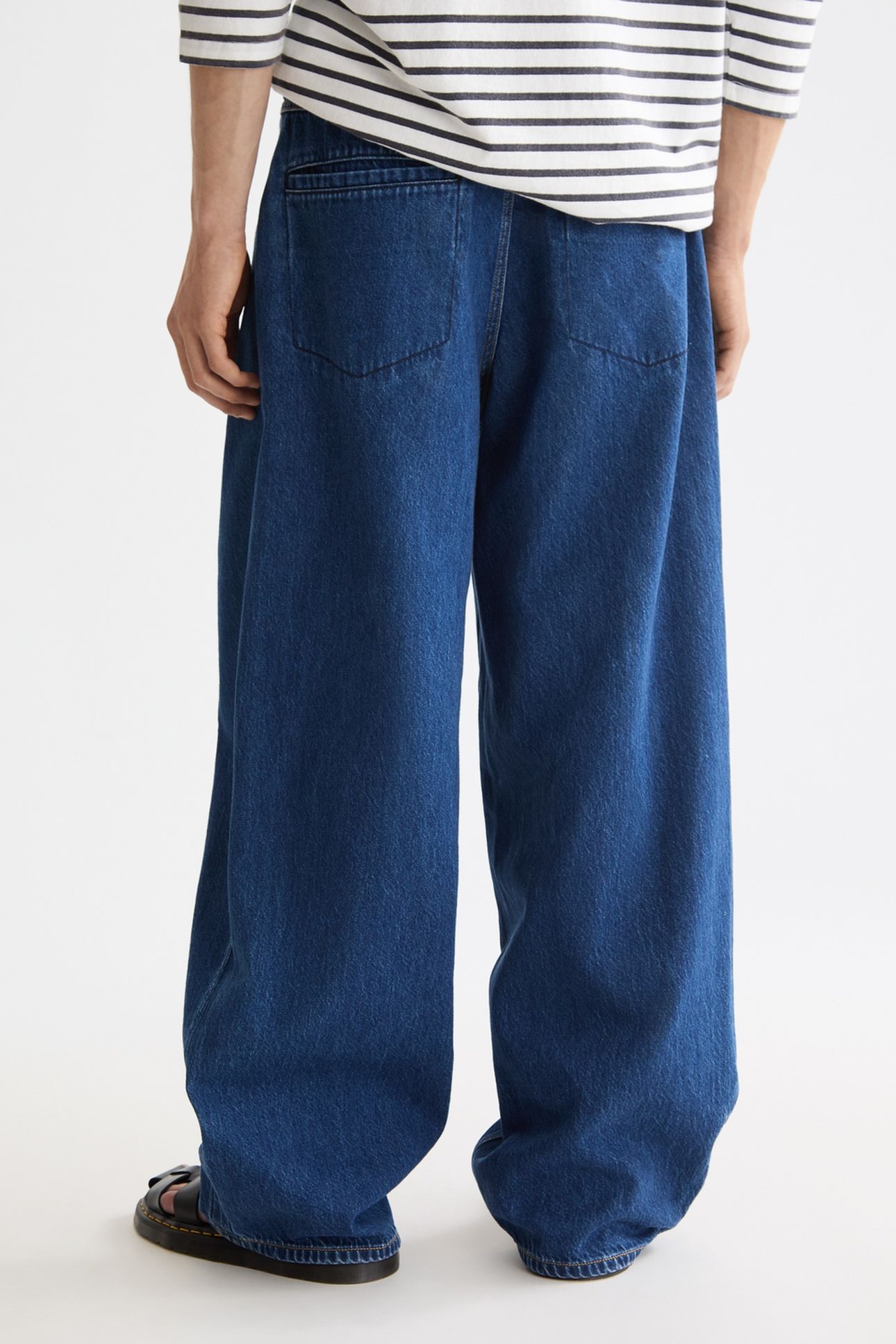 SEASONAL SUPER LOOSE PLEAT FRONT JEANS — FOREVER BLUE FOREVE 3