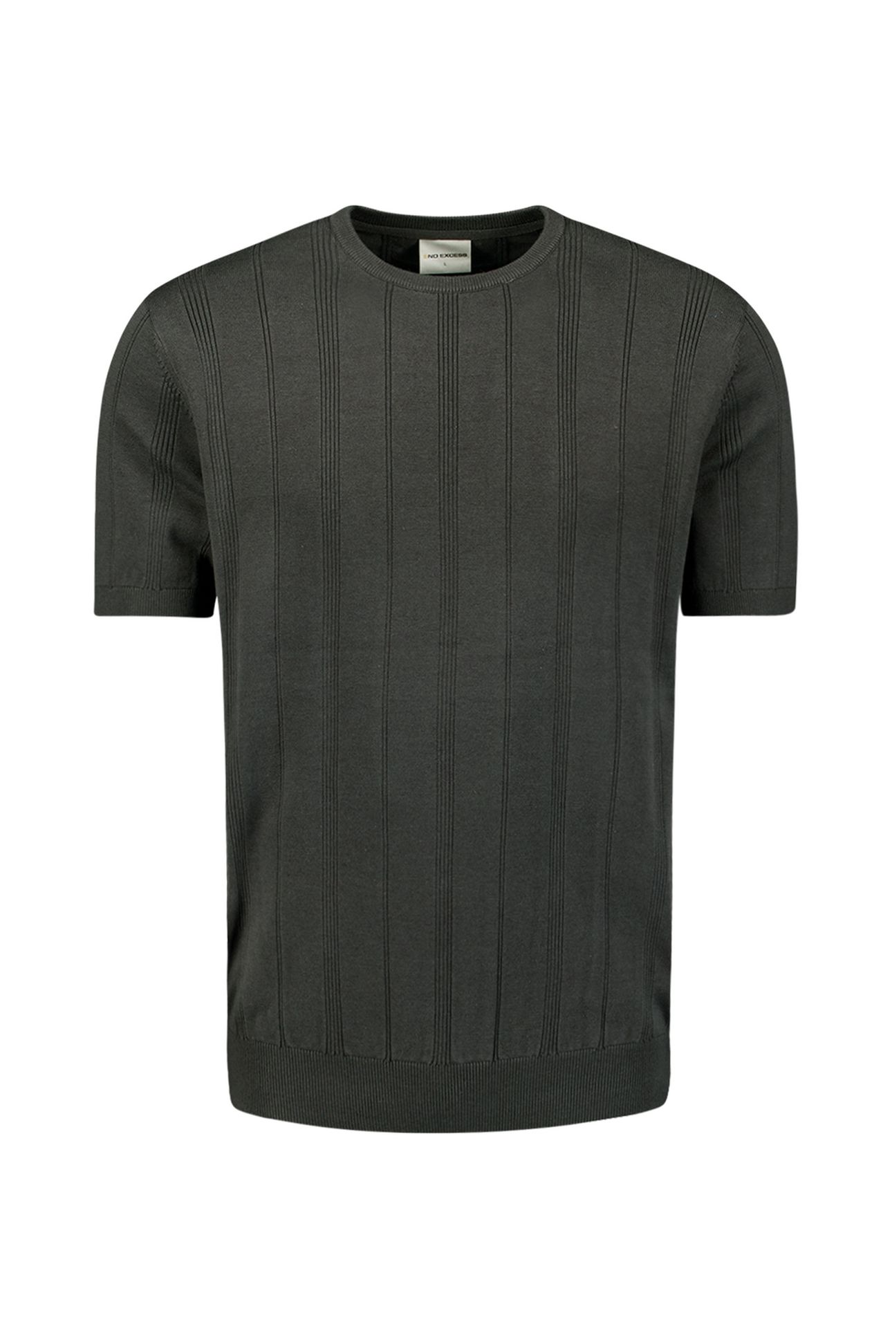 PULLOVER SHORT SLEEVE CREWNECK DROPNEEDLE STRIPES DARK STEEL 1