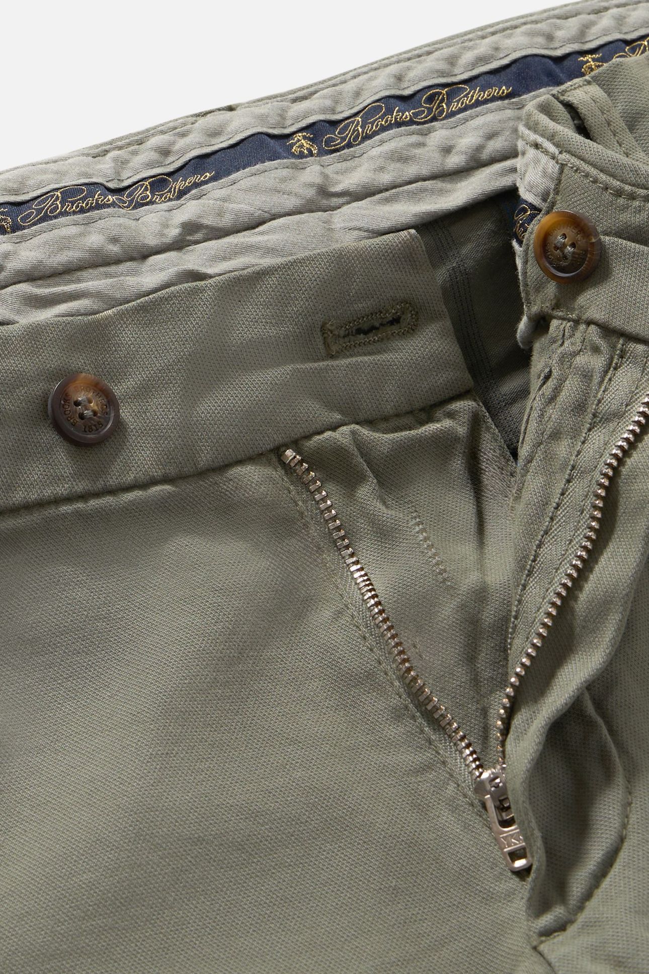 SLIM FIT WOVEN STRETCH COTTON CHINOS MILITARY 6
