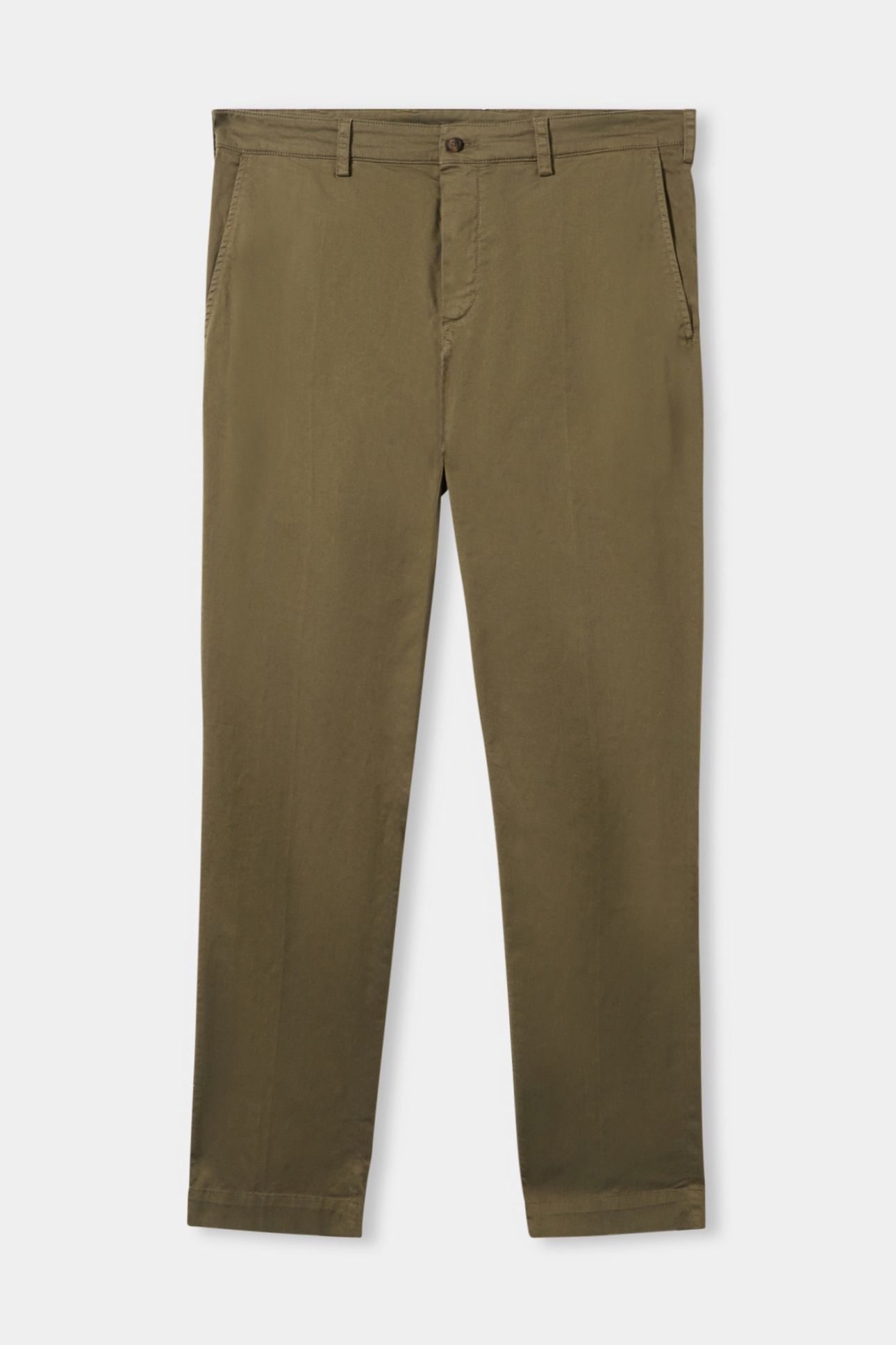 REGULAR FIT STRETCH COTTON GABARDINE COMFORT CHINO MILITARY 4