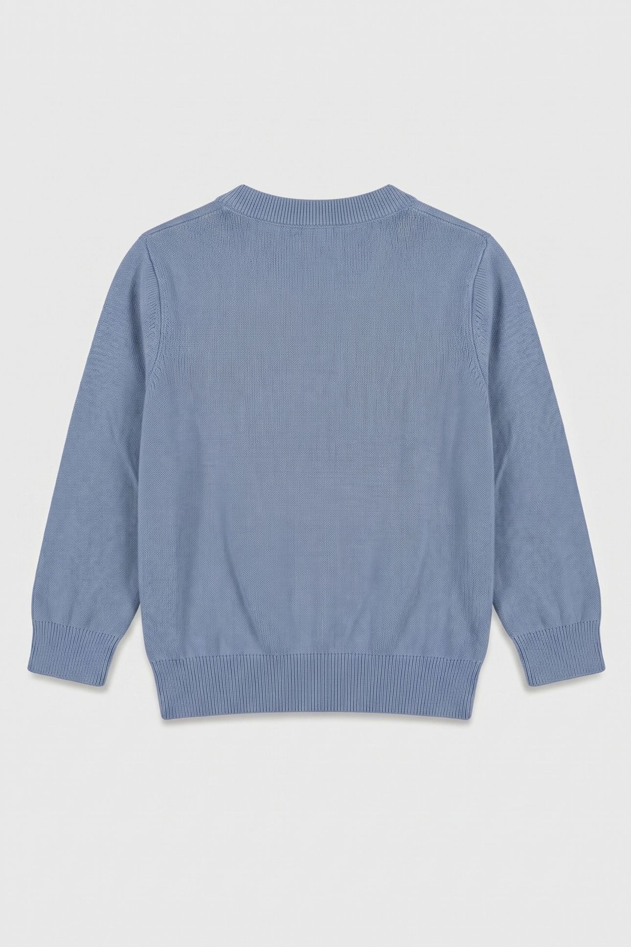 BOYS QUILTED MONOGRAM SWEATER SATIN BLUE 2