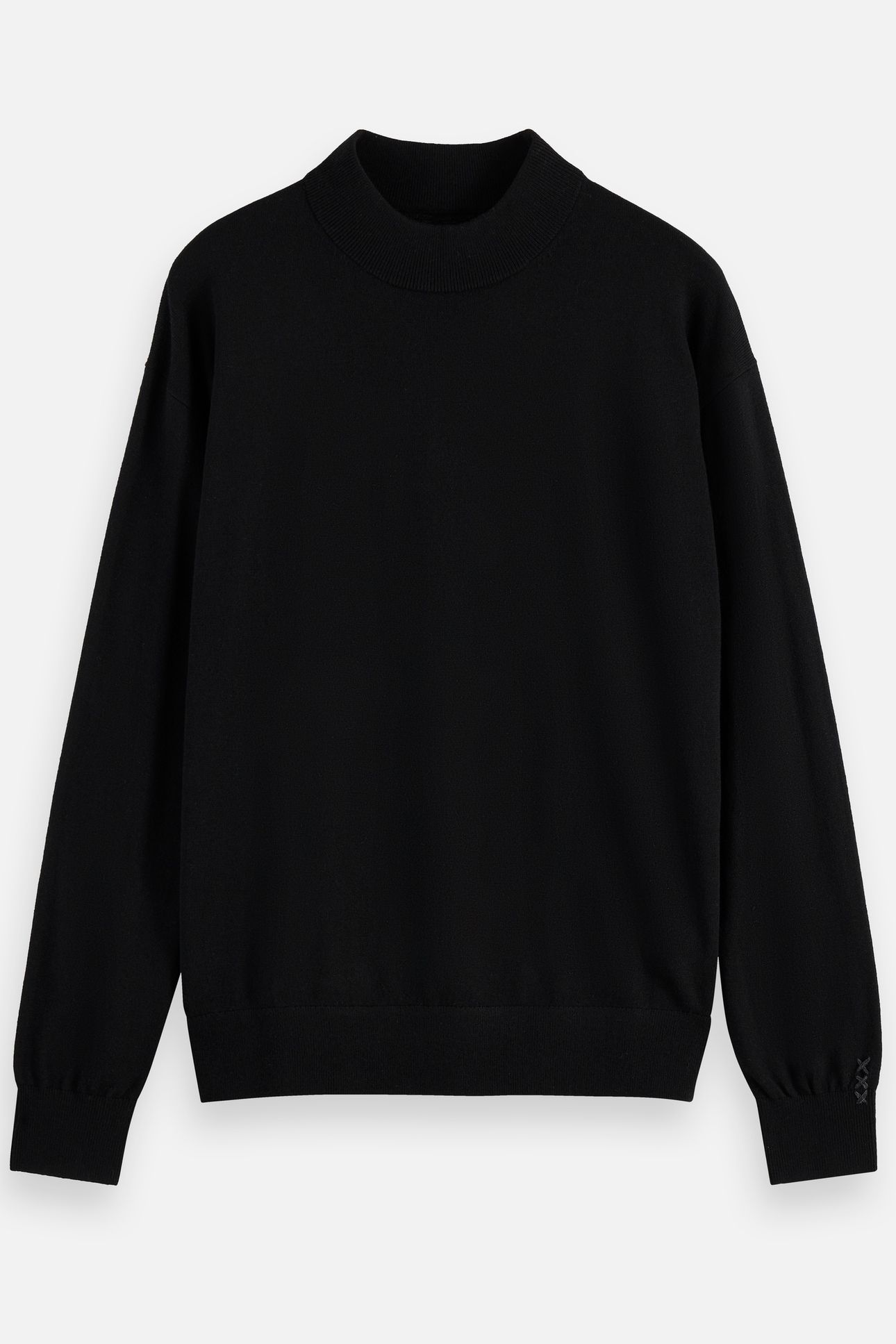 CORE - DROPPED SHOULDER MOCK NECK PULLOVER BLACK 5