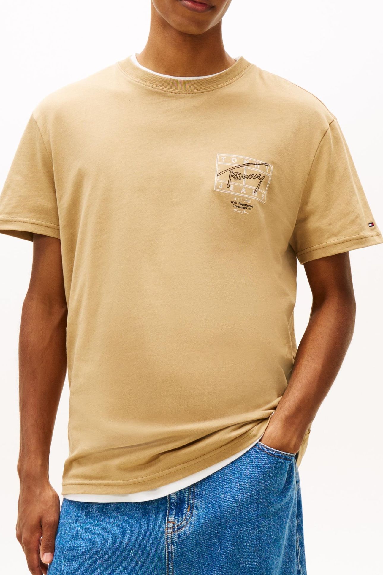 REGULAR SIGN SPRAY T-SHIRT DARK DUNE 1