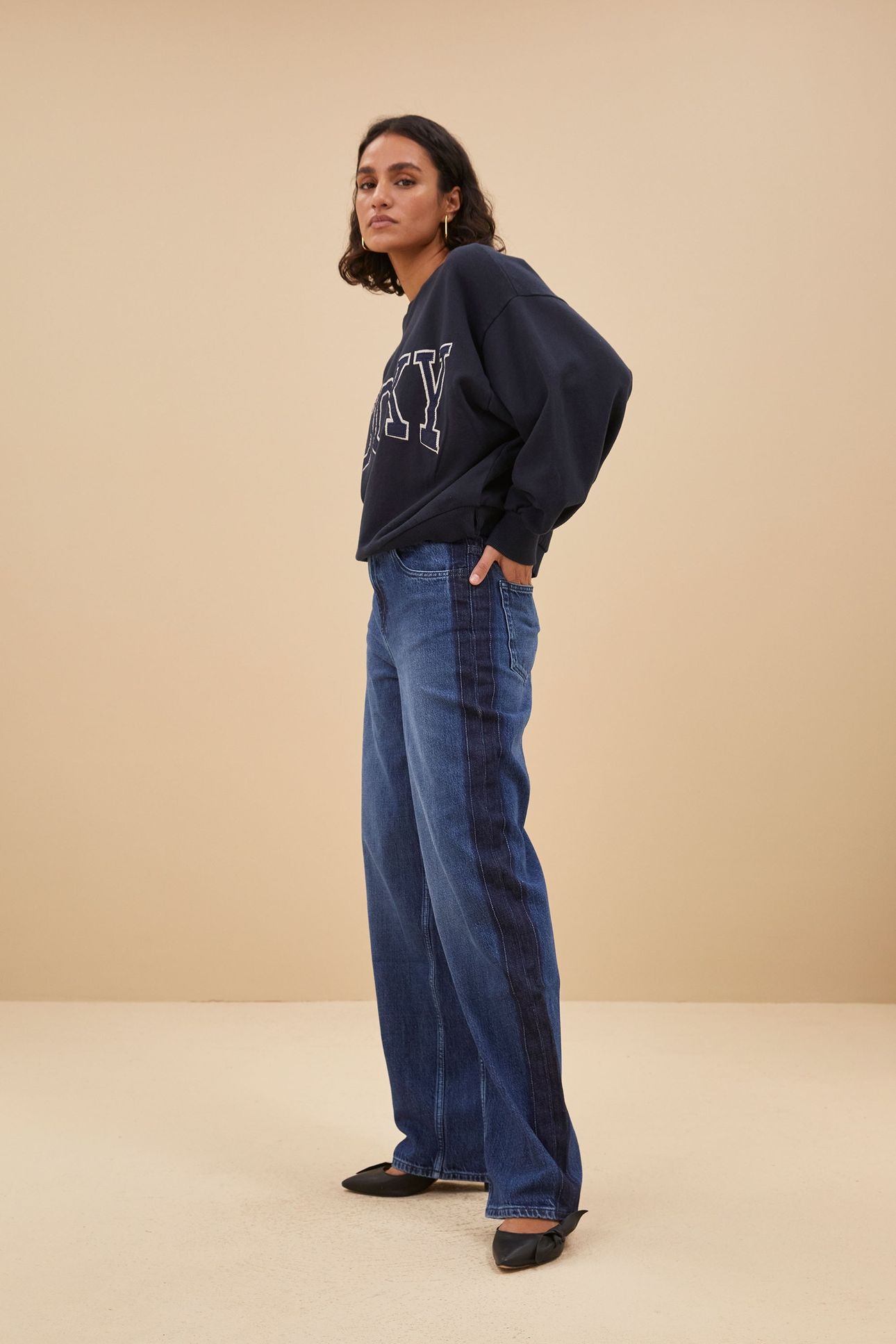 TWO TONE PANTS DENIM 5